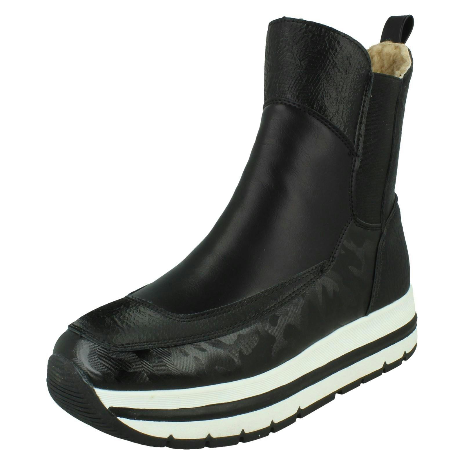 Elle Sport Women's Black Ankle Boots F4484 - Uk 6
