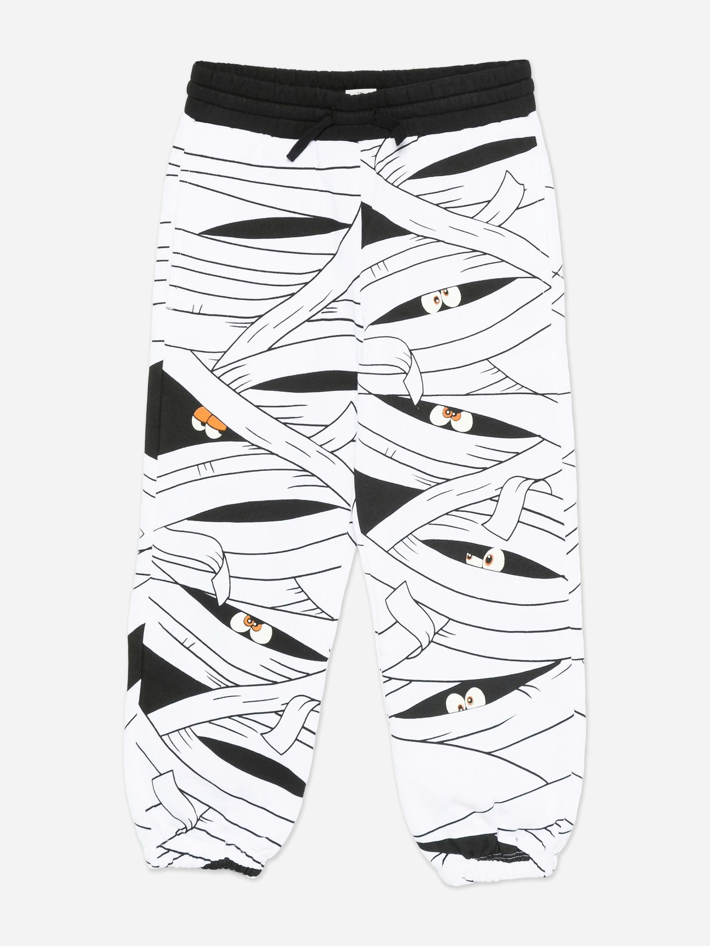 Stella Mccartney Kids Boys White Stella Mccartney Mummy Aop Joggers In - 4 Yrs