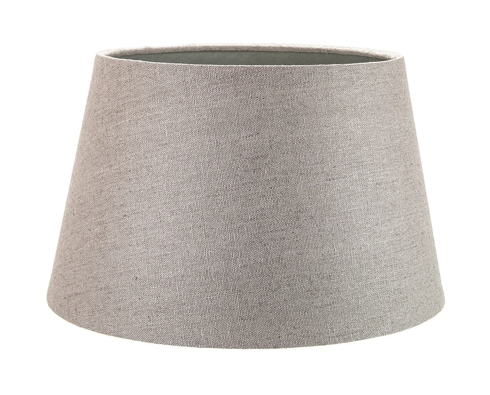 Rackhams Grey Traditional Inch Linen Fabric Drum Table/Pendant Lampshade 60W Maximum Size 12