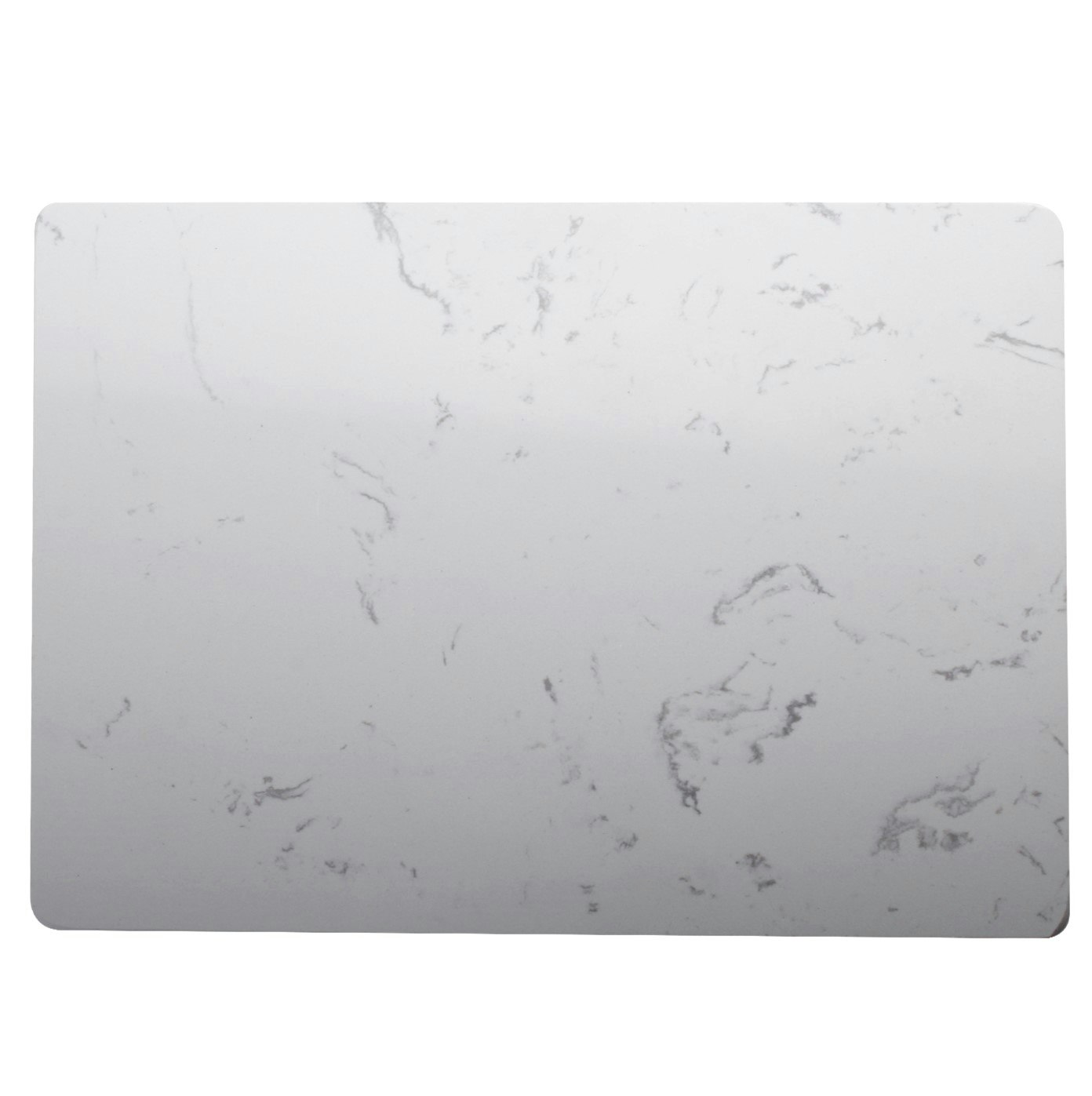 Rackhams White Marble Worktop Saver Food Chopping Board Placemat 35X25cm - Man Made Marble