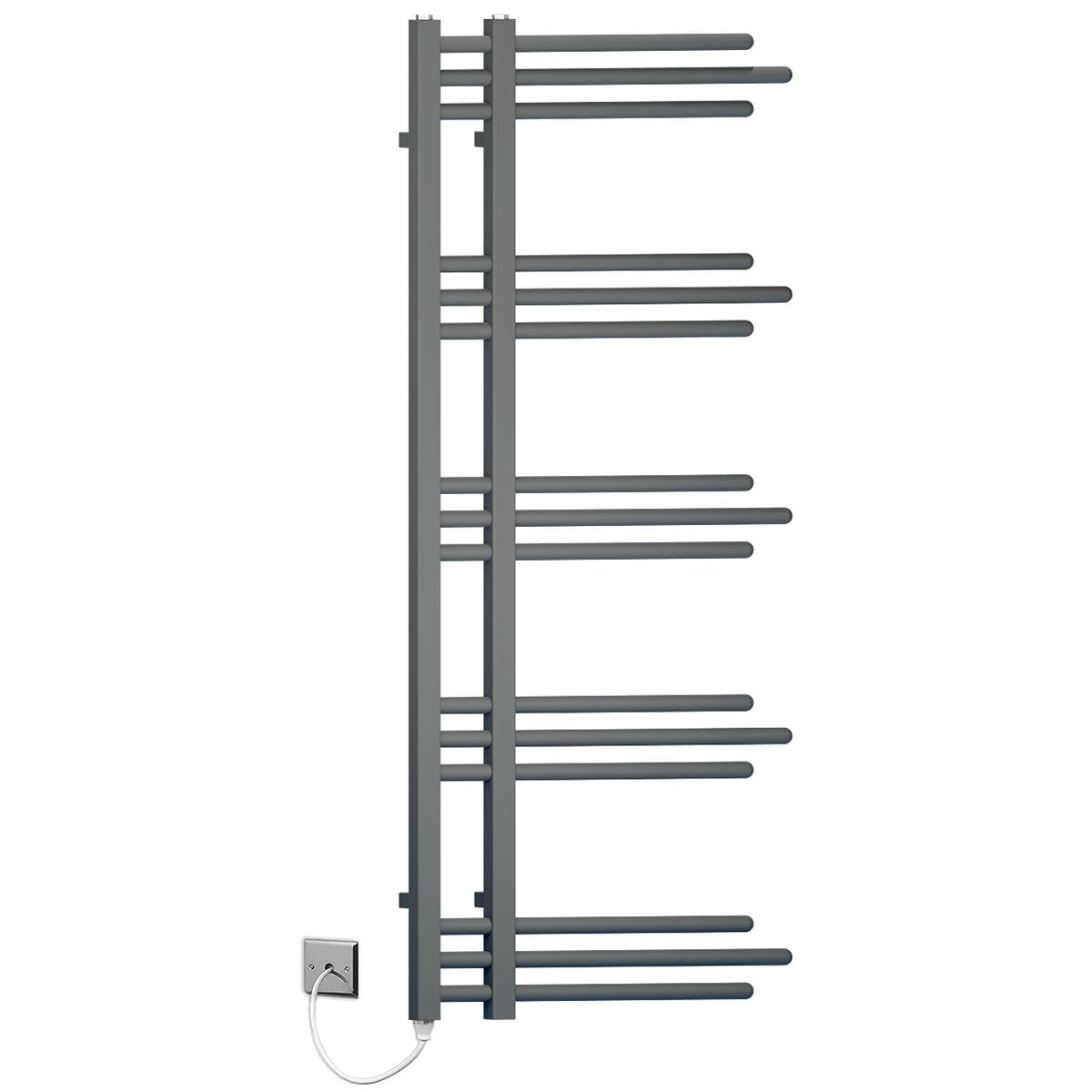 Myhomeware Anthracite/Grey Sydney Designer Pre-Filled Electric Towel Rail Bathroom Radiator 500Mm X 1200Mm