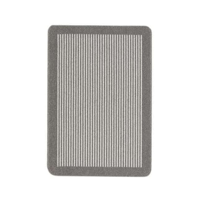 The Rugs Grey Washable Striped Mat And Runner - 50X80 Cm