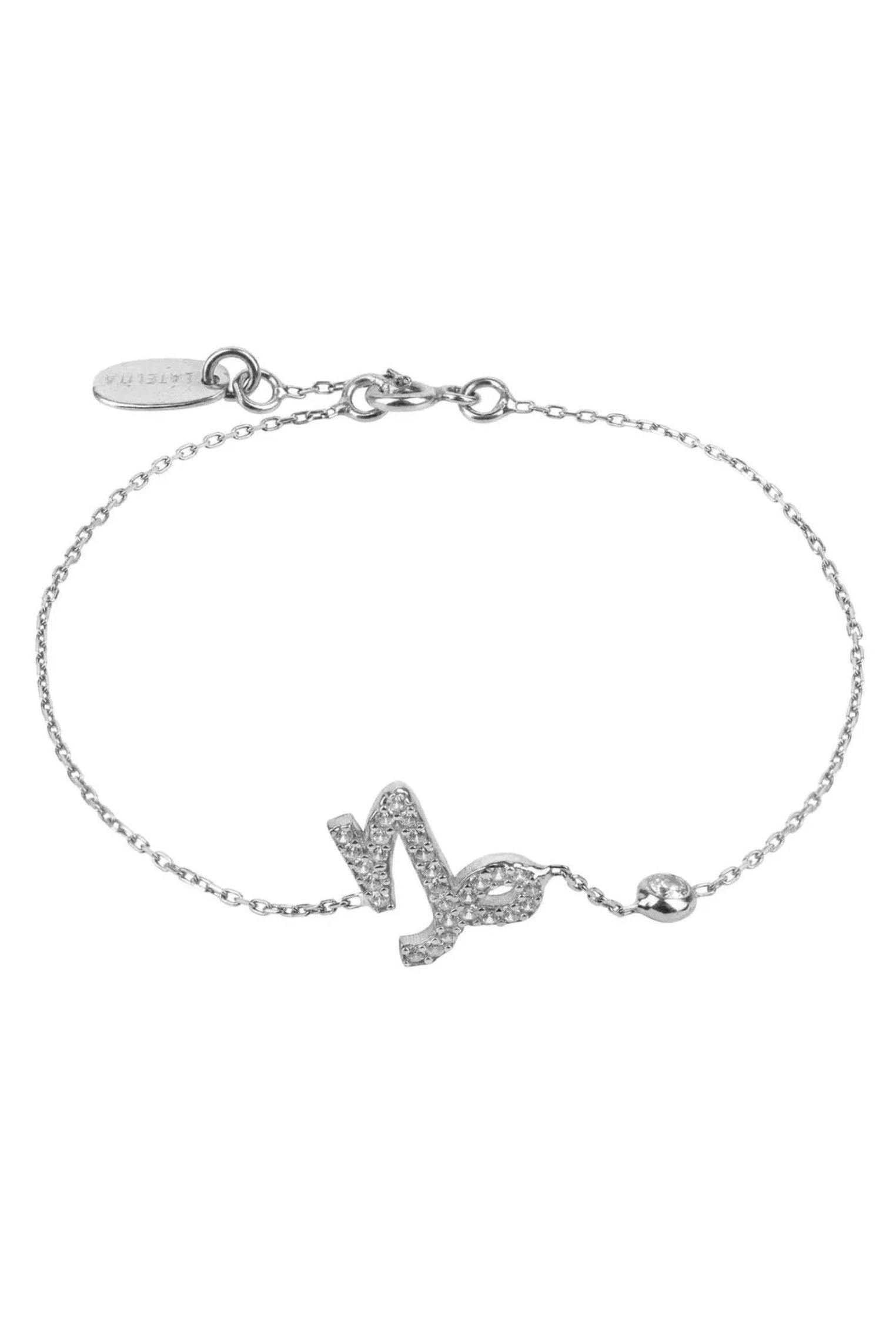 Latelita Silver Zodiac Horoscope Star Sign Bracelet Capricorn - One Size