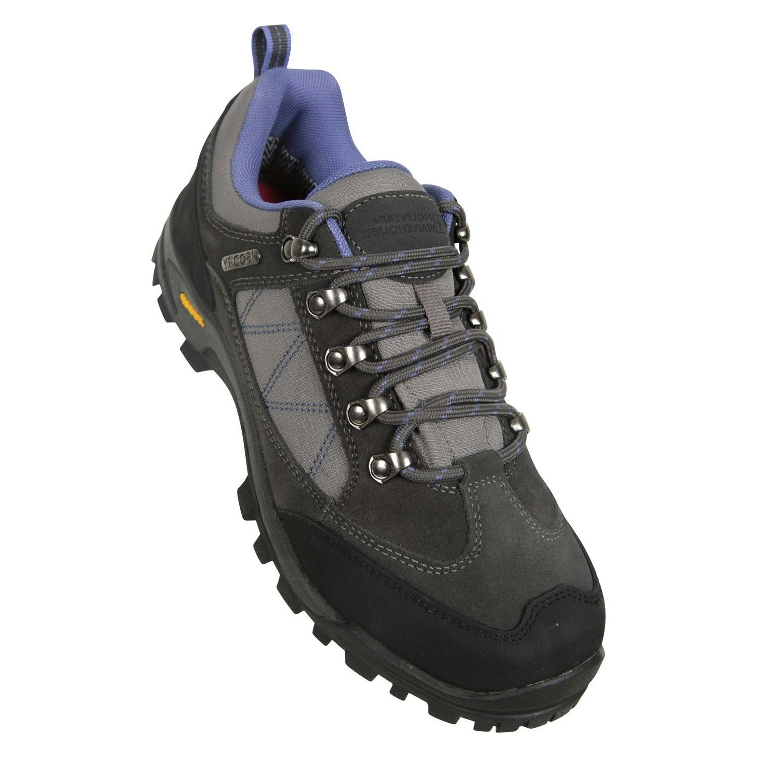 Mountain Warehouse Women's Grey Extreme Storm Suede Waterproof Walking Shoes - 5 Uk - 70% Suede/20% Mesh/10% Eva