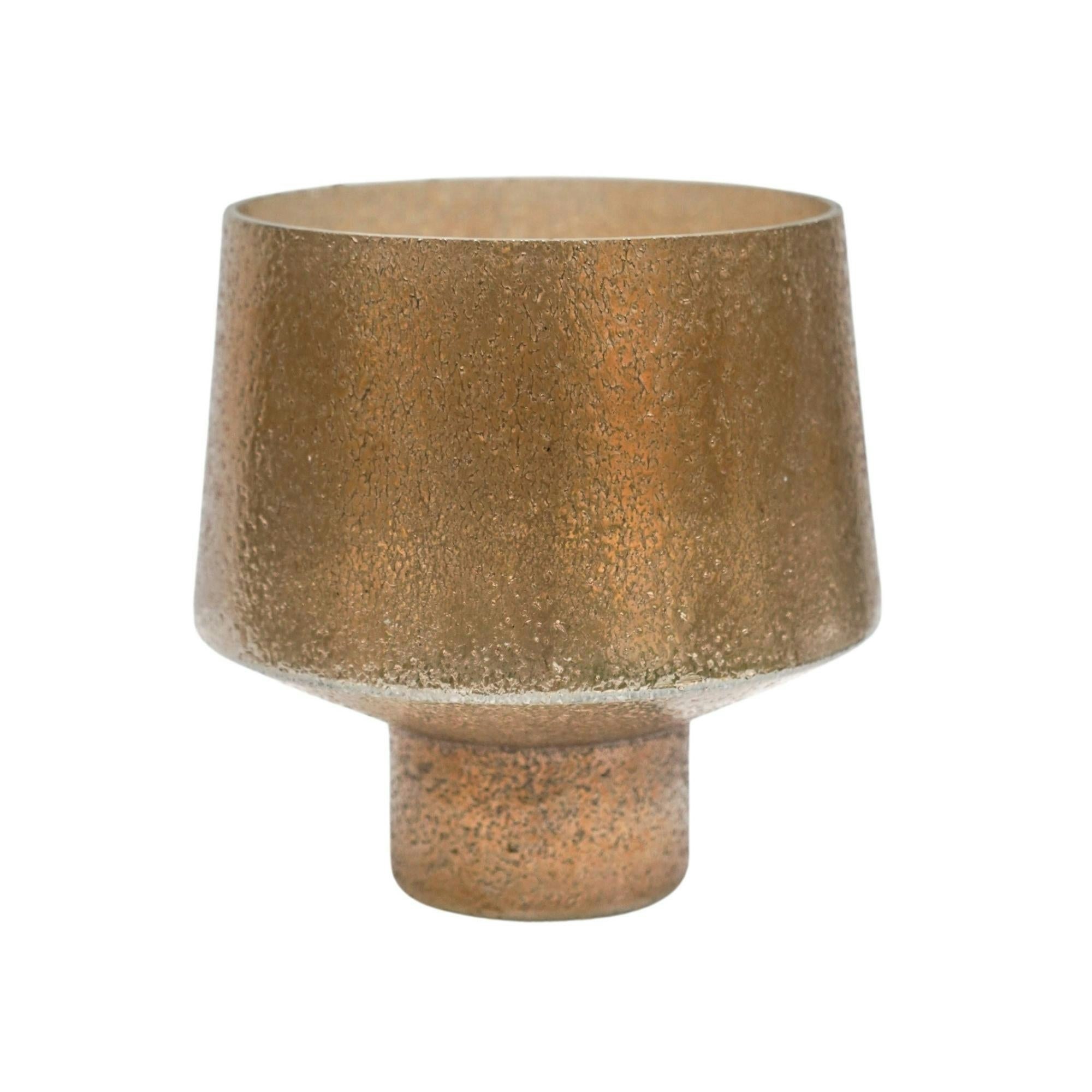 Rackhams Gold Opulent Curved Metallic Planter - Metallic