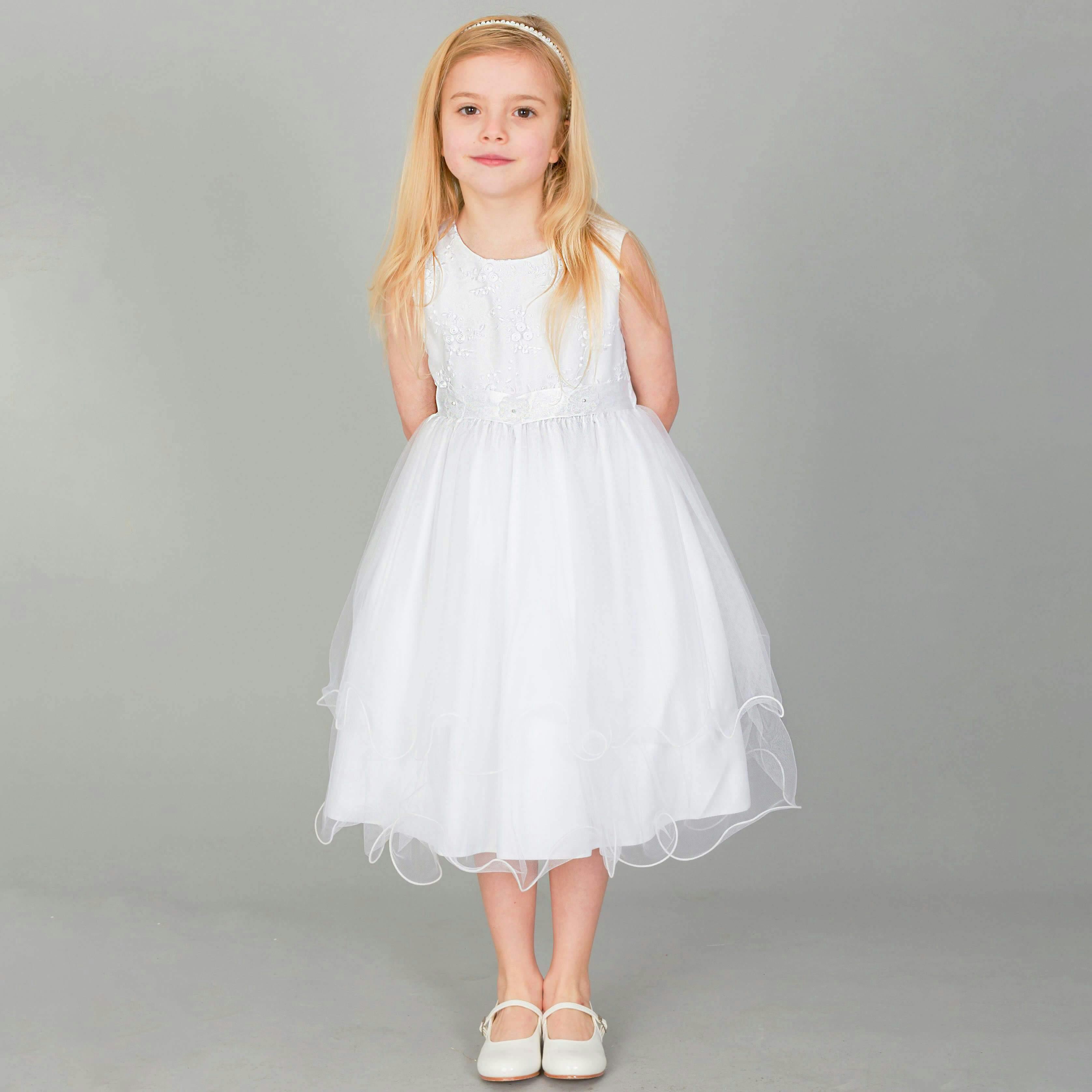Visara Vivaki White Visara Tiffany Dress - 18/24 Months