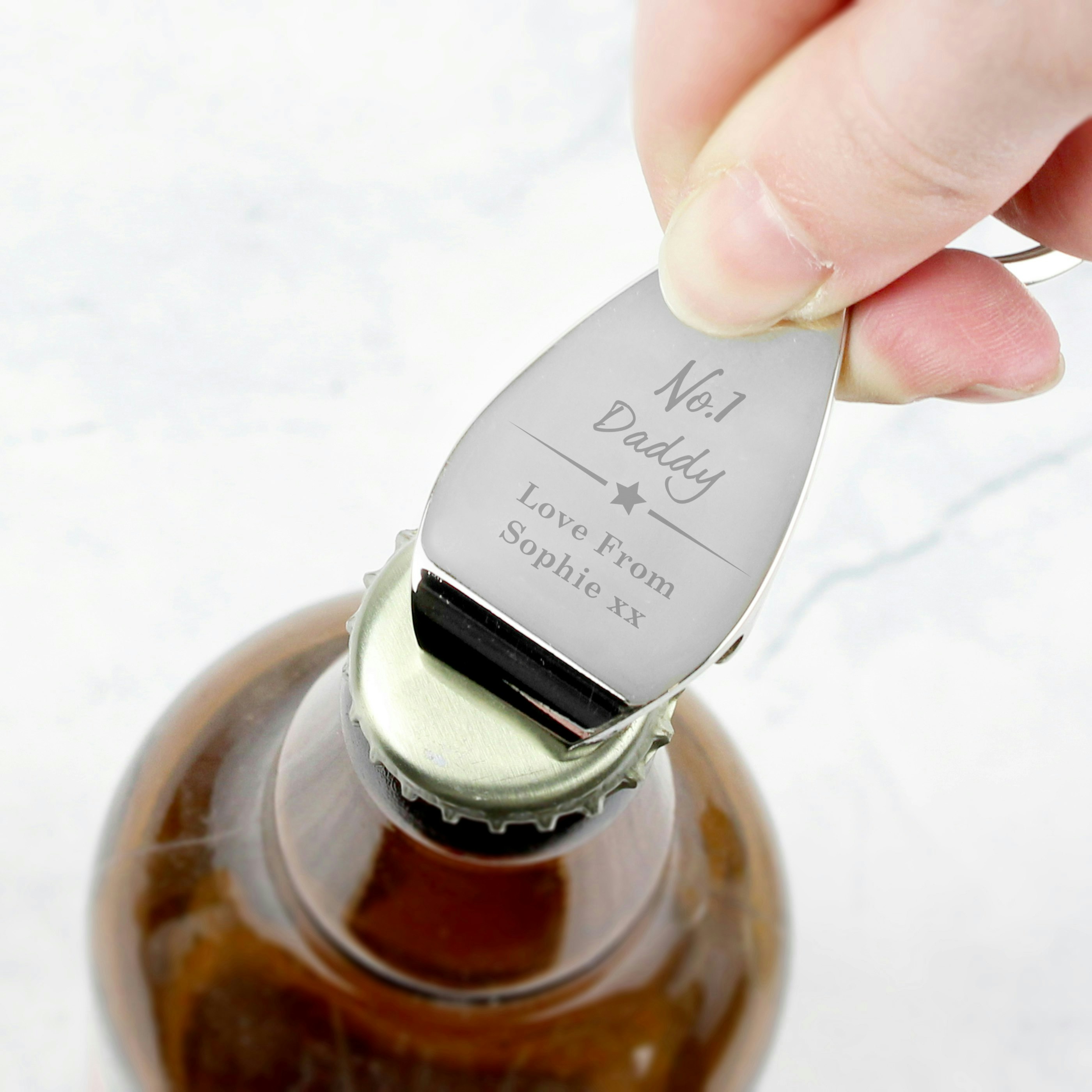 Rackhams Personalised No.1 Bottle Opener Keyring