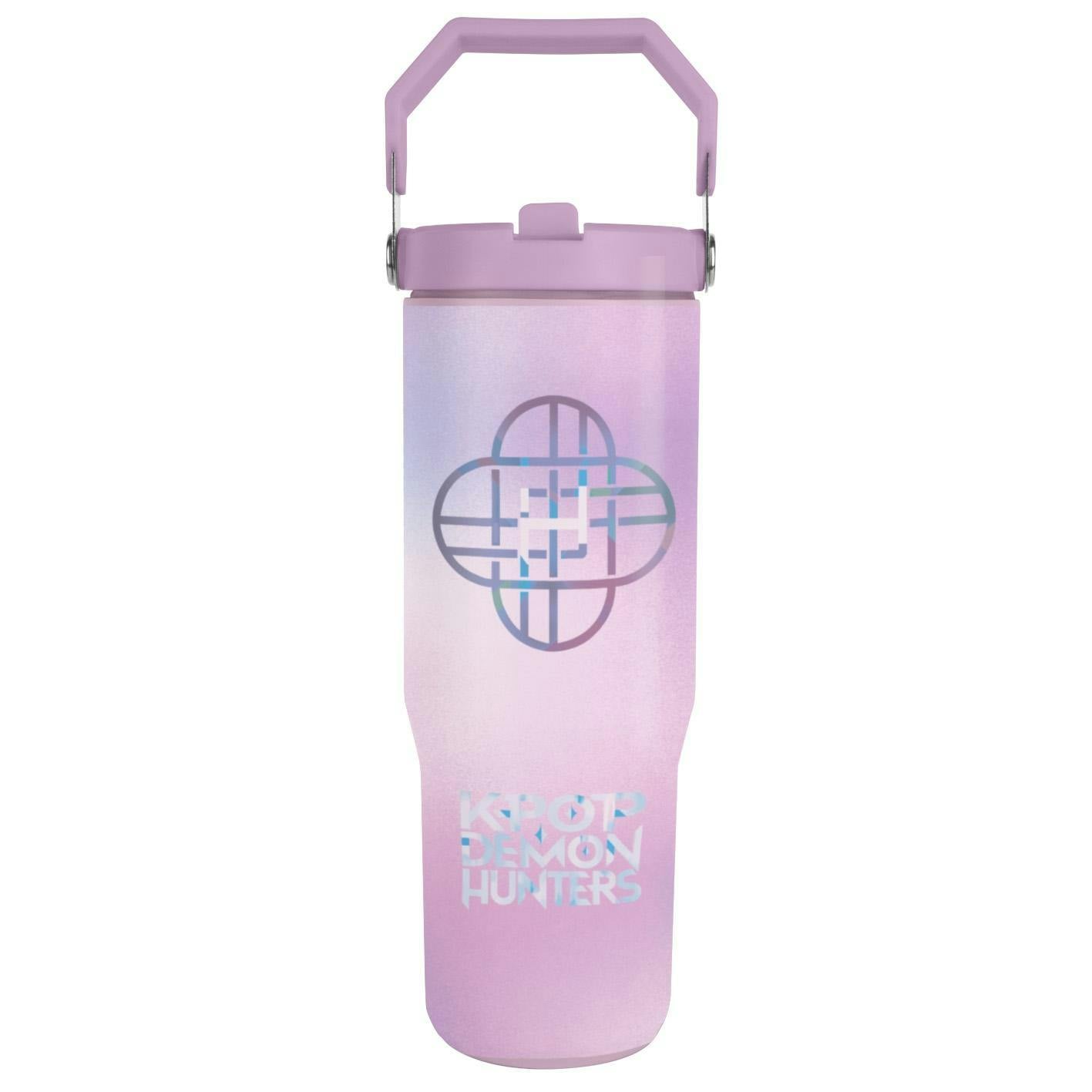 K-Pop Demon Hunters Purple Logo Water Bottle - 25.5Cm X 10.5Cm X 9.8Cm - 100% Mixed
