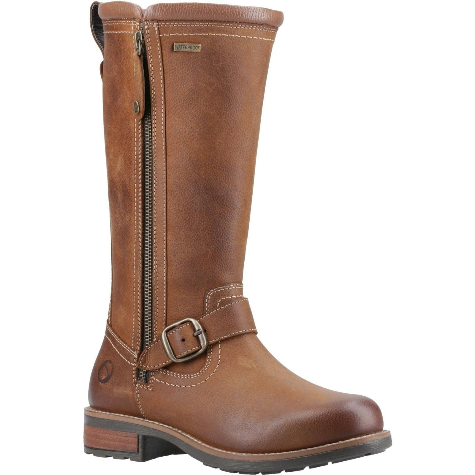 Cotswold Women's Grain Bourton Leather Tan Boots - Size 4