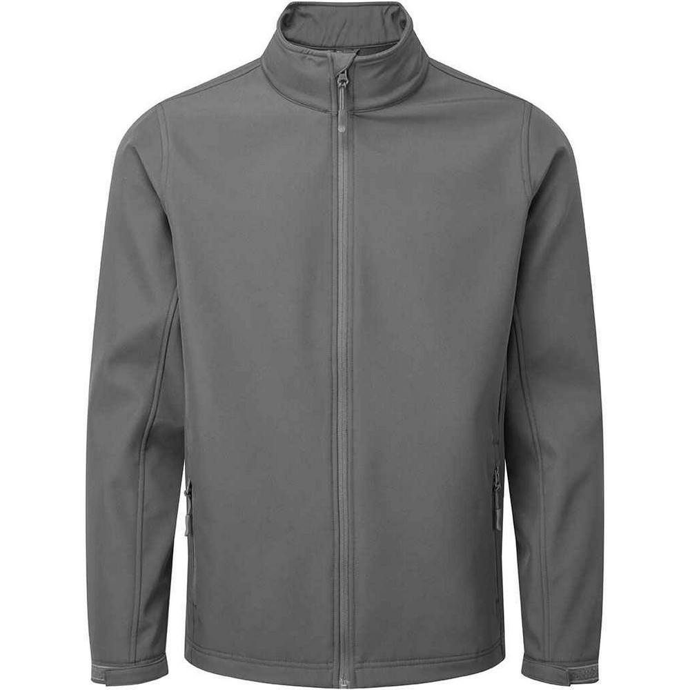 Premier Men's Dark Grey Wind Resistant Soft Shell Jacket In | Size: Xl - Image 3