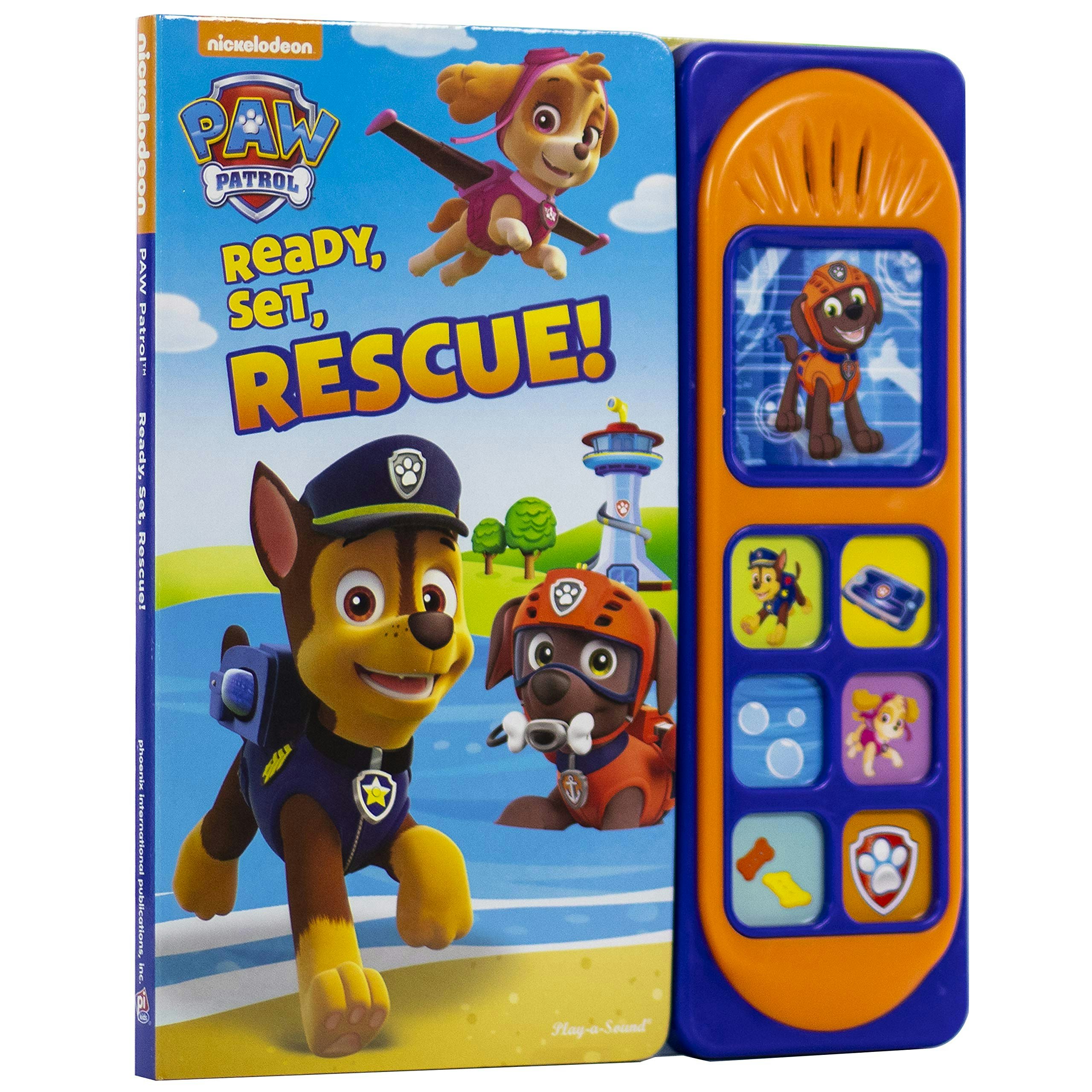 Pi Kids Nickelodeon Paw Patrol Chase, Skye, Marshall, And More! Ready, Set, Rescue! Sound Board Book