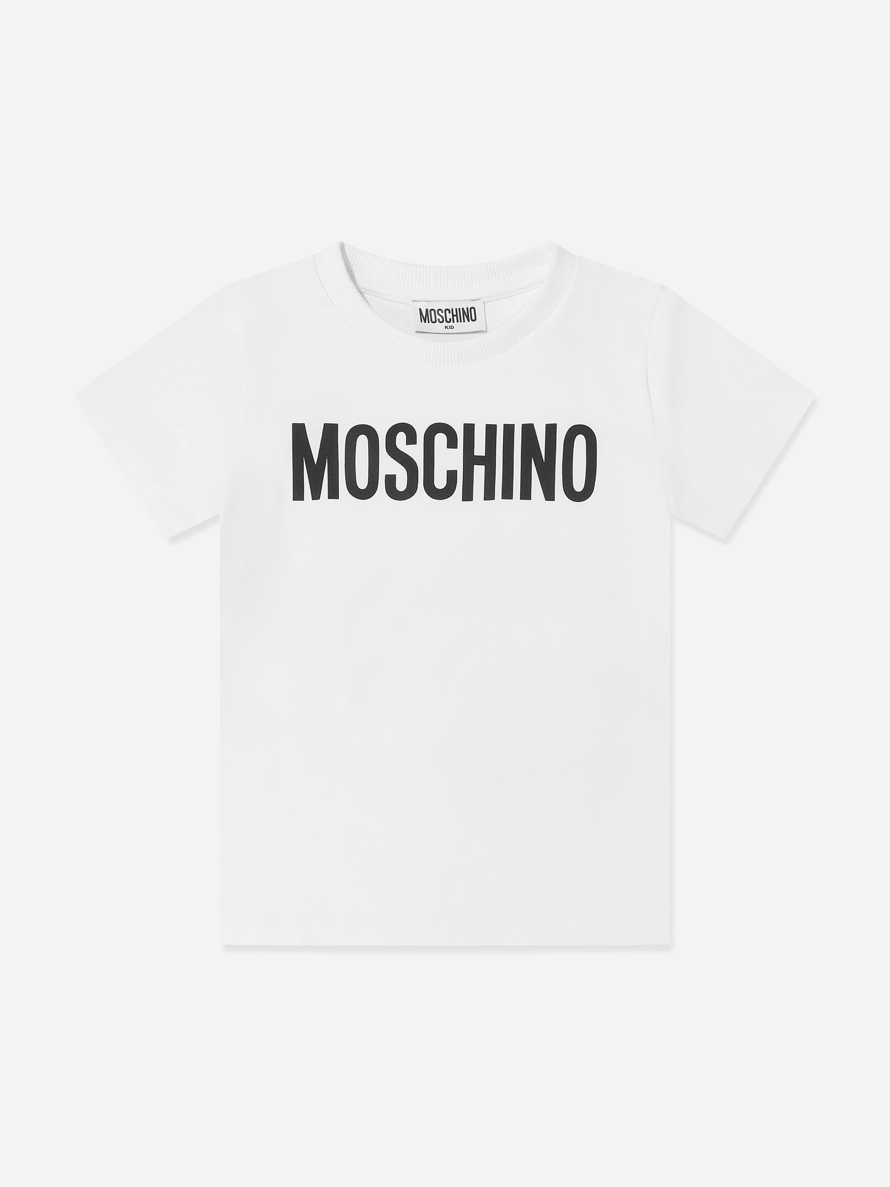 Moschino Logo T-Shirt - Unisex - Kids Short Sleeve T-Shirts - White - 5 Y | 110 Cm - Kids - Image 3