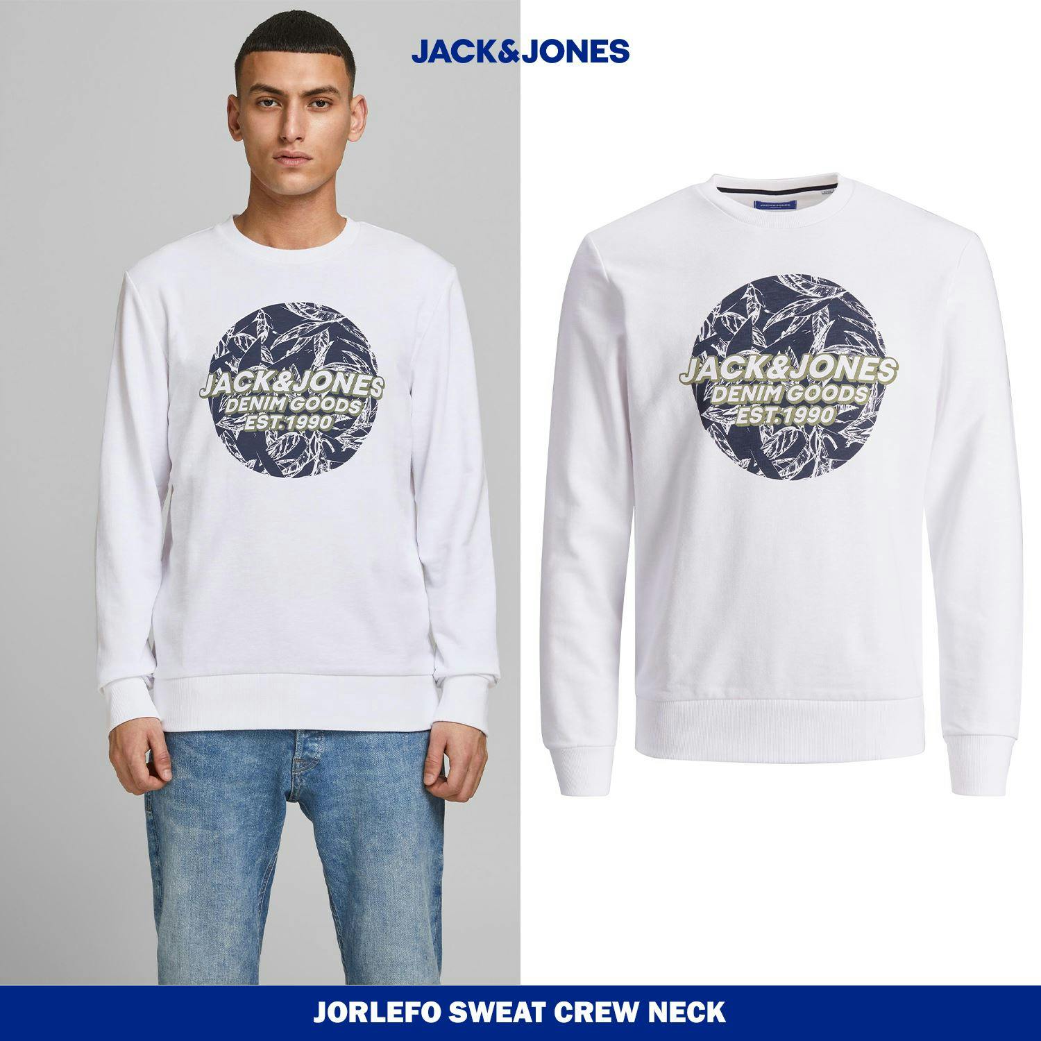 Jack & Jones Logo Pullover Sweatshirt - White / Xs - Image 3