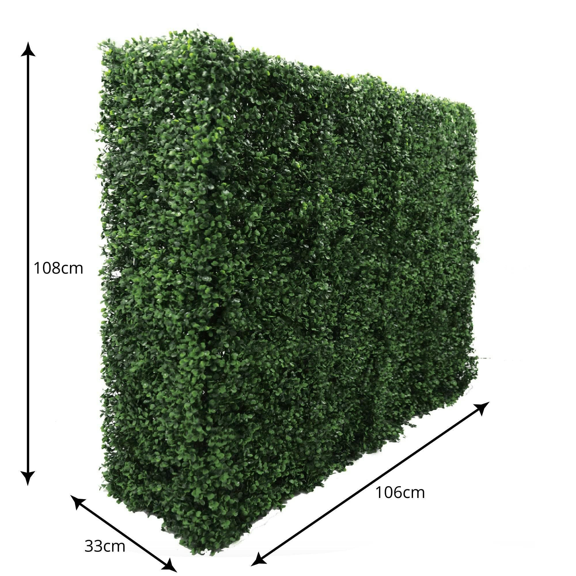 Rackhams Green Premium Freestanding Artificial Boxwood Hedge - 108Cm X 106Cm