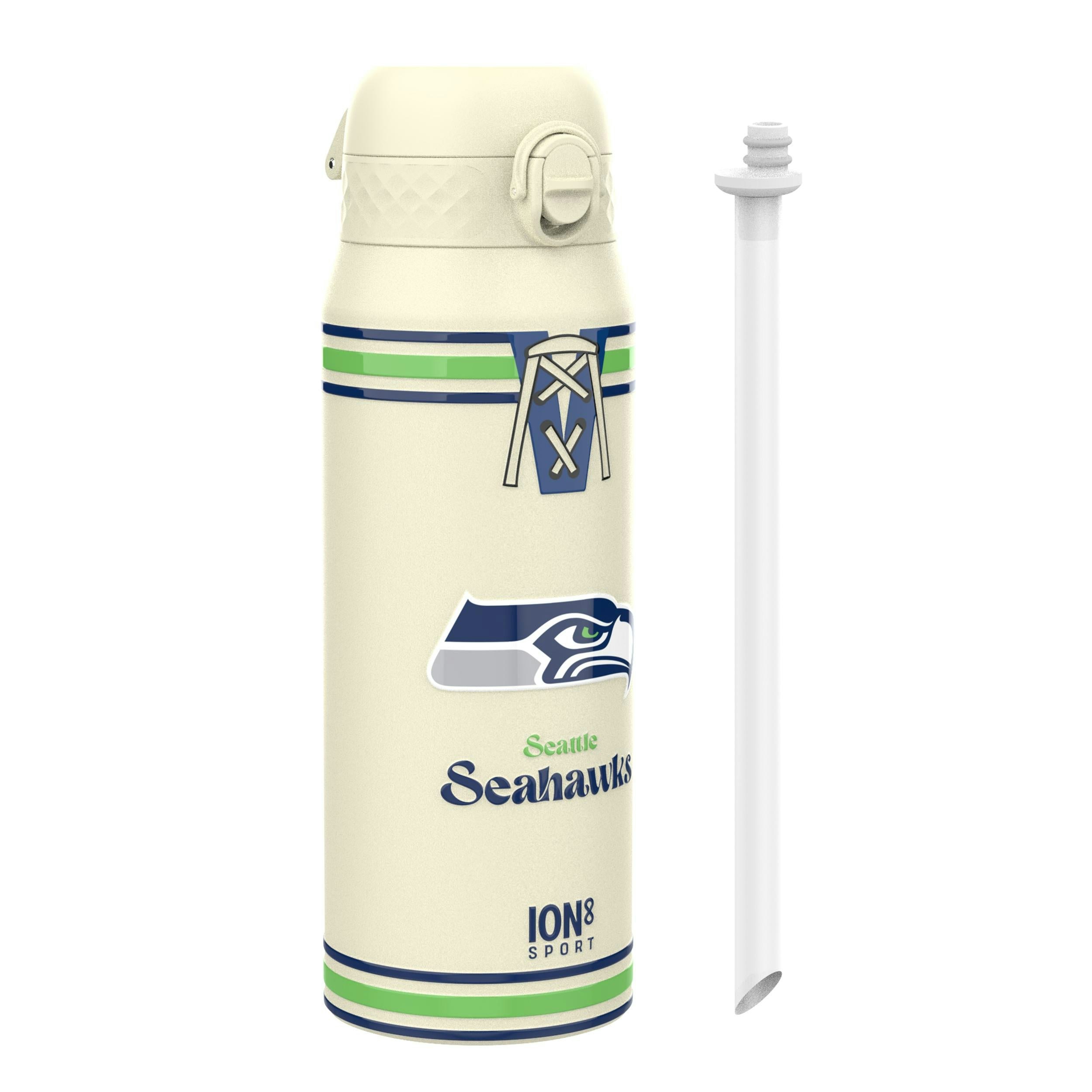 Rackhams Nfl X Ion8 Insulated Steel Water Bottle, Nfl Seahawks, 750Ml (24Oz)