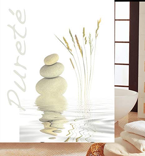 Kav White Shower Curtain Bath Curtain Mould And Mildew Resistant Water Repellent Shower Liner For Bathroom Solid - Cobble