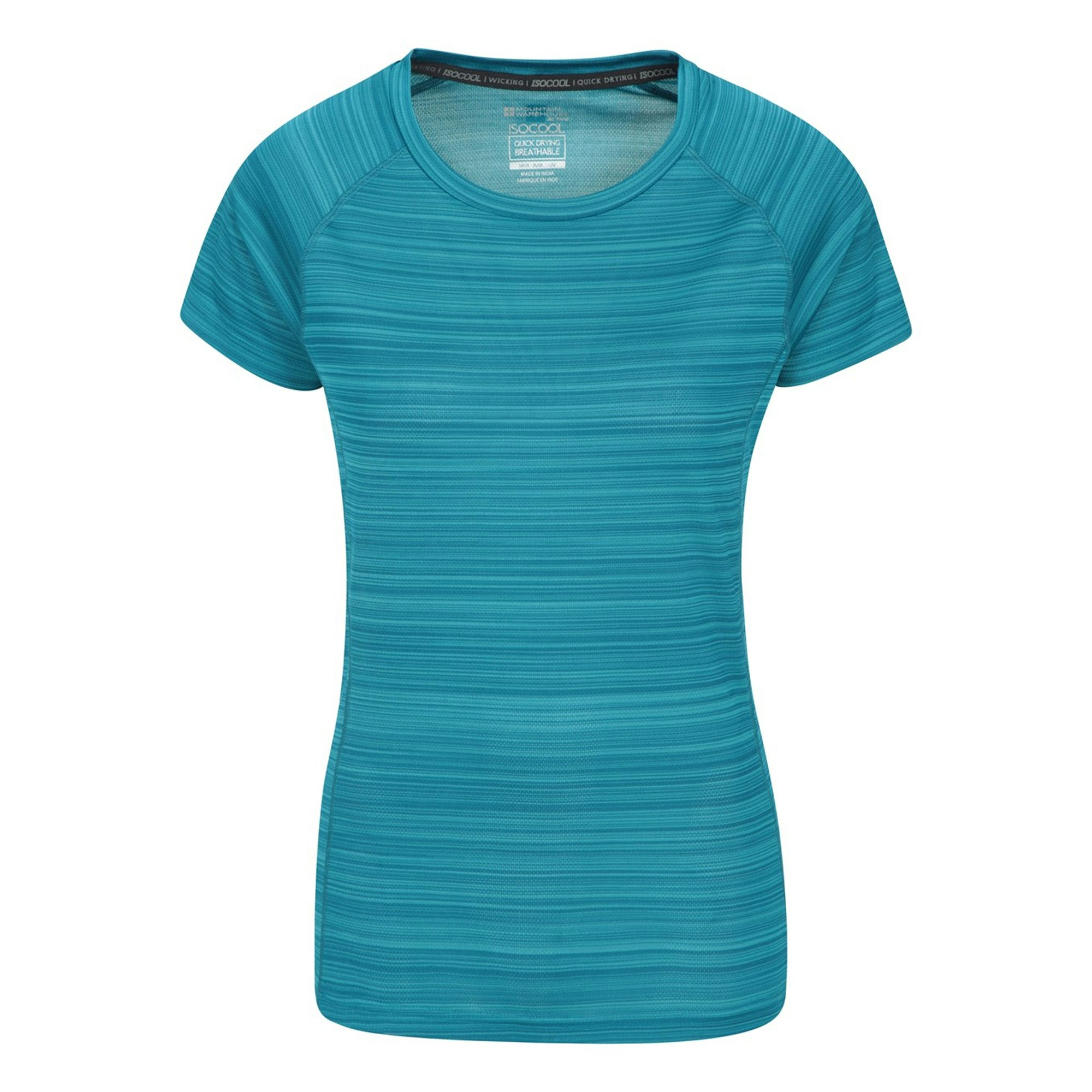 Mountain Warehouse Women's / Endurance Striped T-Shirt - Teal - Teal Size 20 Uk