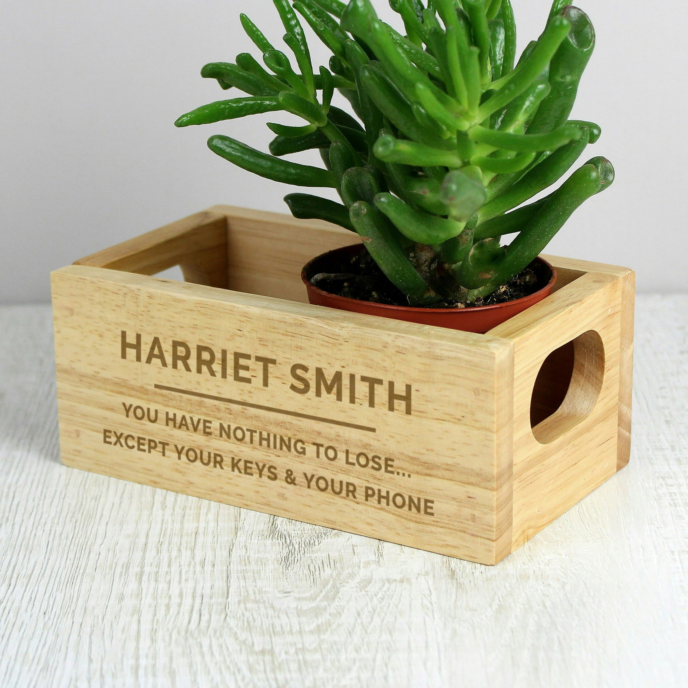 Personalised Memento Company Personalised Free Text Mini Wooden Crate