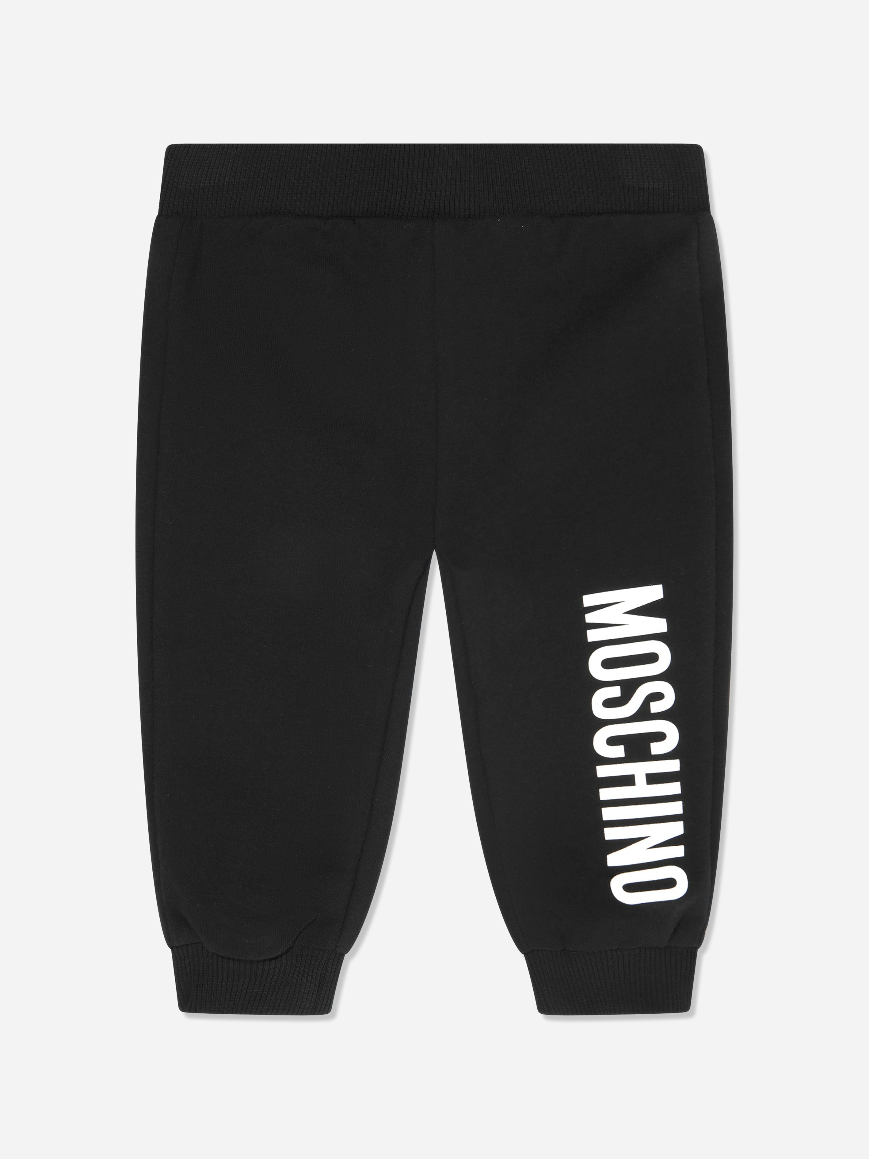 Moschino Kids Unisex Kids Black Moschino Baby Logo Joggers In - 3 Yrs