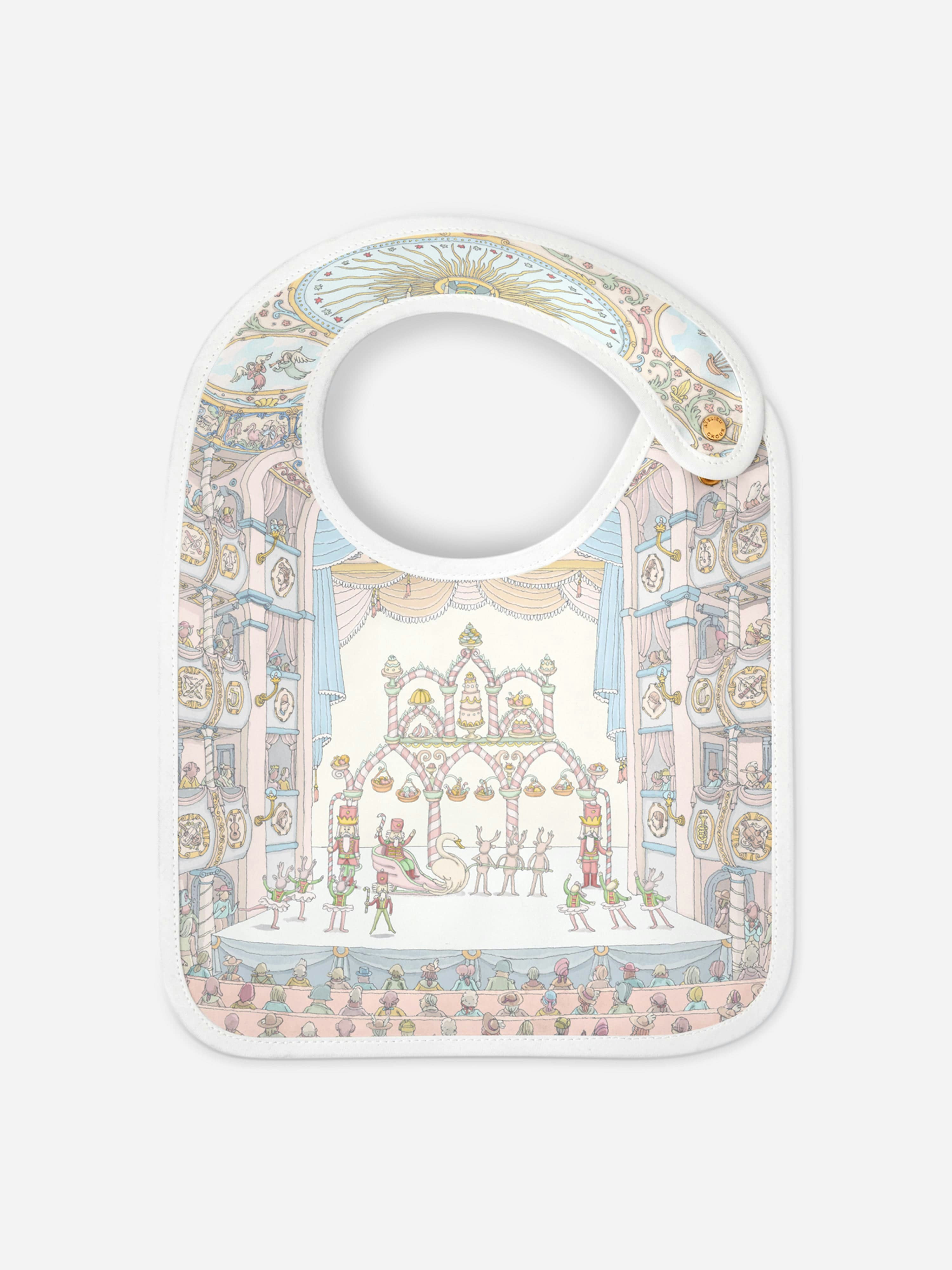 Atelier Choux Men's White Baby Opera Satin Bib In - One Size