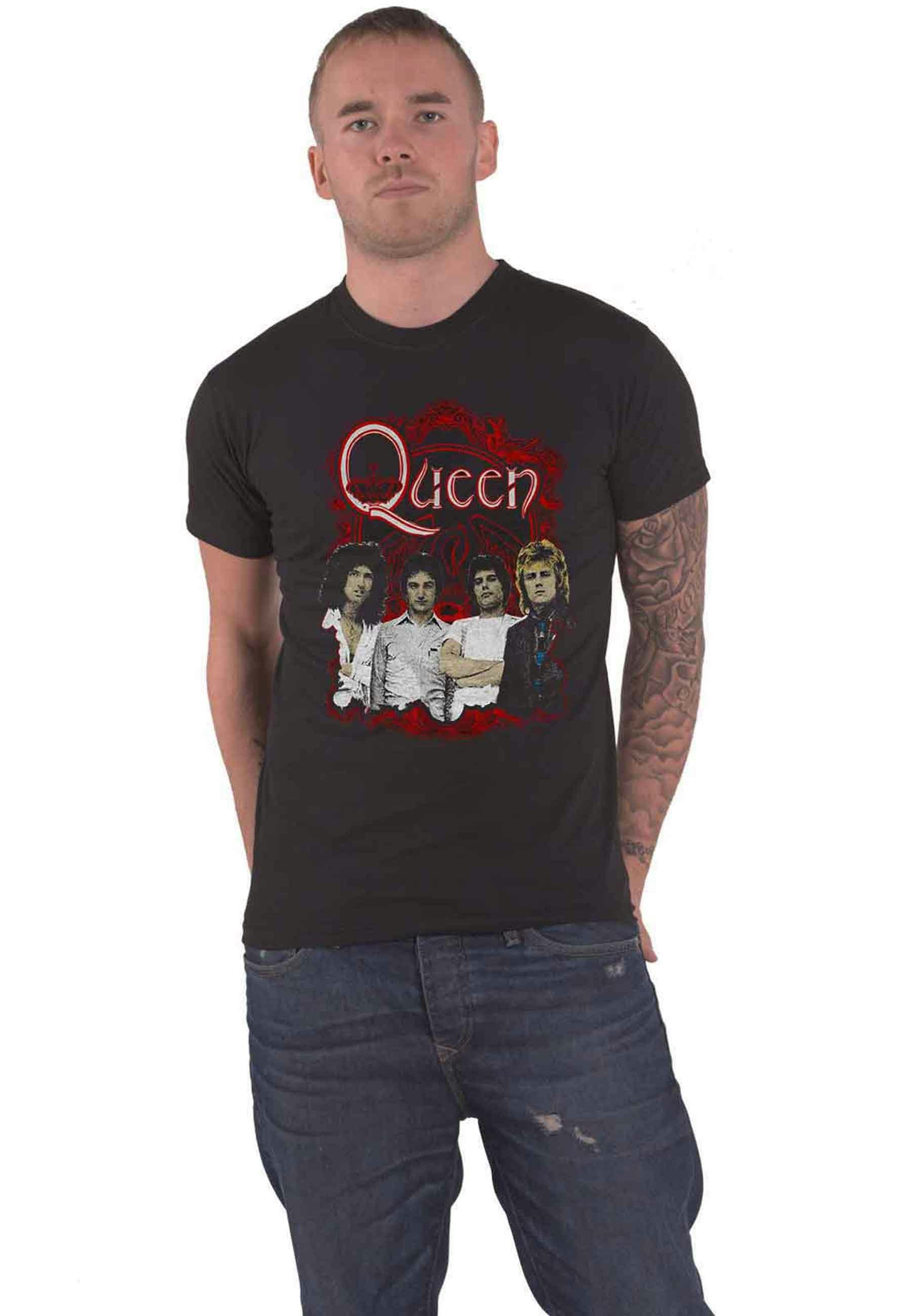 Paradiso Clothing Unisex Black Queen Ornate Crest T Shirt - Xxl