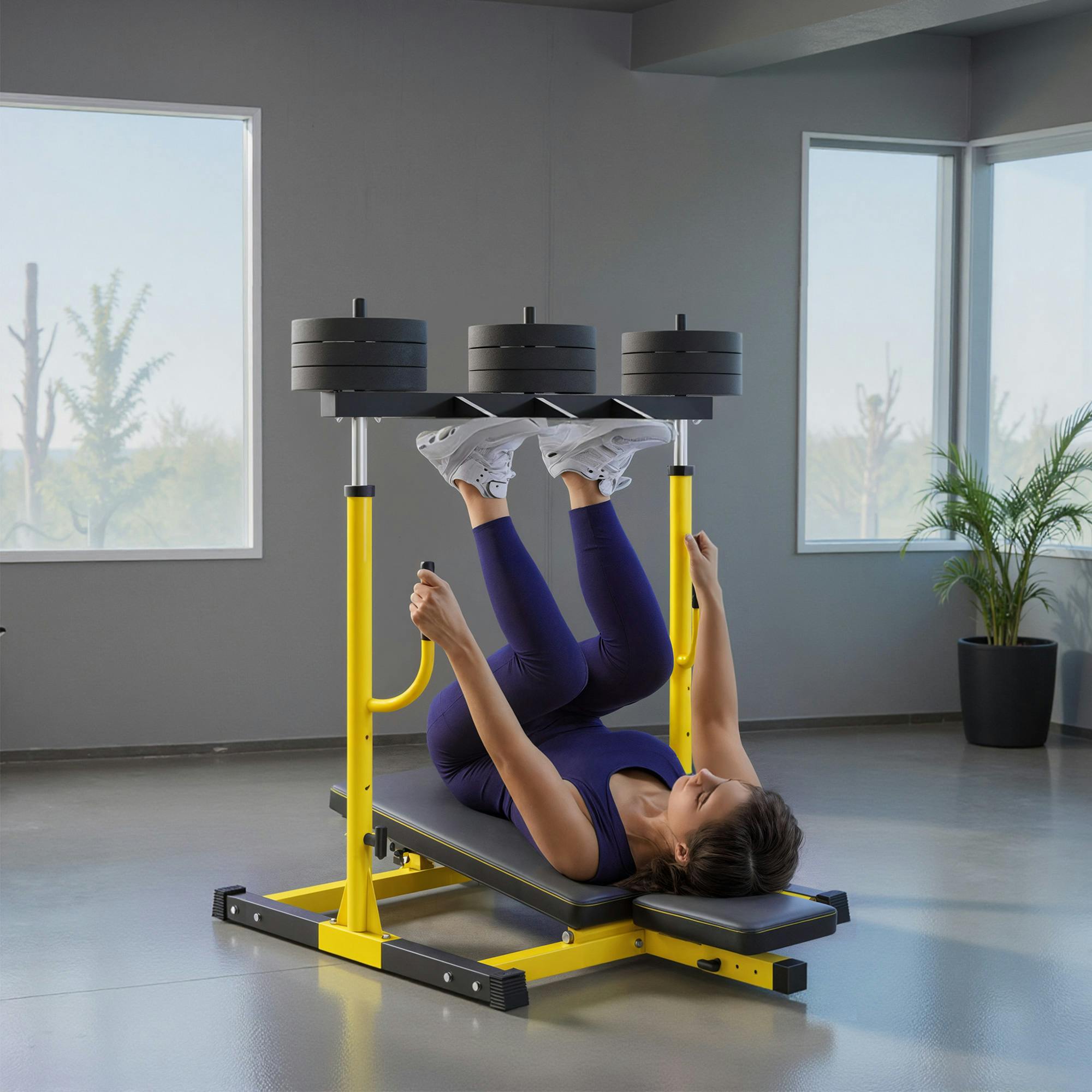 Sportnow Vertical Leg Press Machine, Leg Extension Machine, 300 Kg Capacity