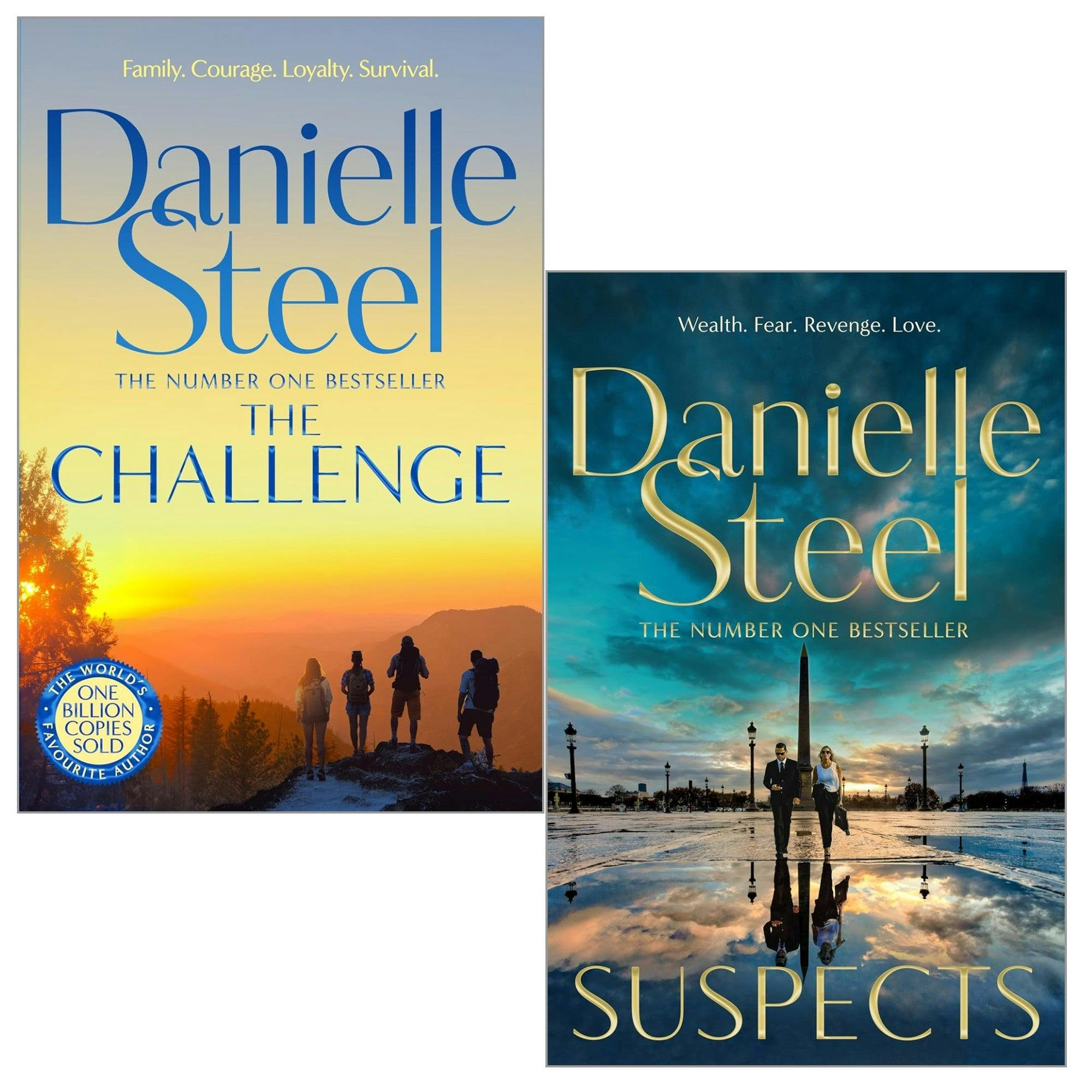 Various Publishers Danielle Steel 2 Books Collection Set (Suspects, The Challenge) | Bestselling Romance & Contemporary Fiction Novels