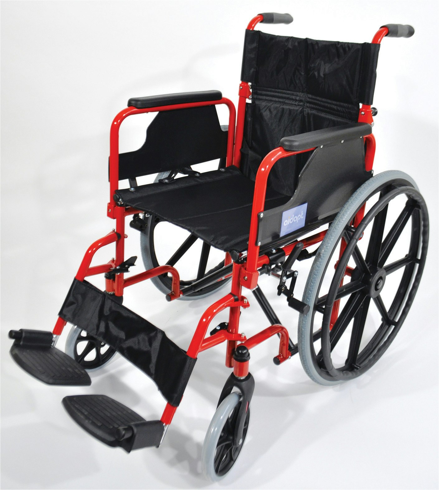 Aidapt Red Deluxe Self Propelled Steel Wheelchair