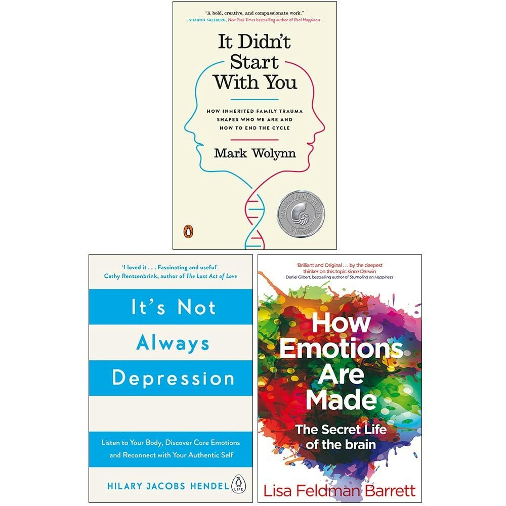 Various Publishers It Didn't Start With You, It's Not Always Depression, How Emotions Are Made The Secret Life Of The Brain 3 Books Collection Set