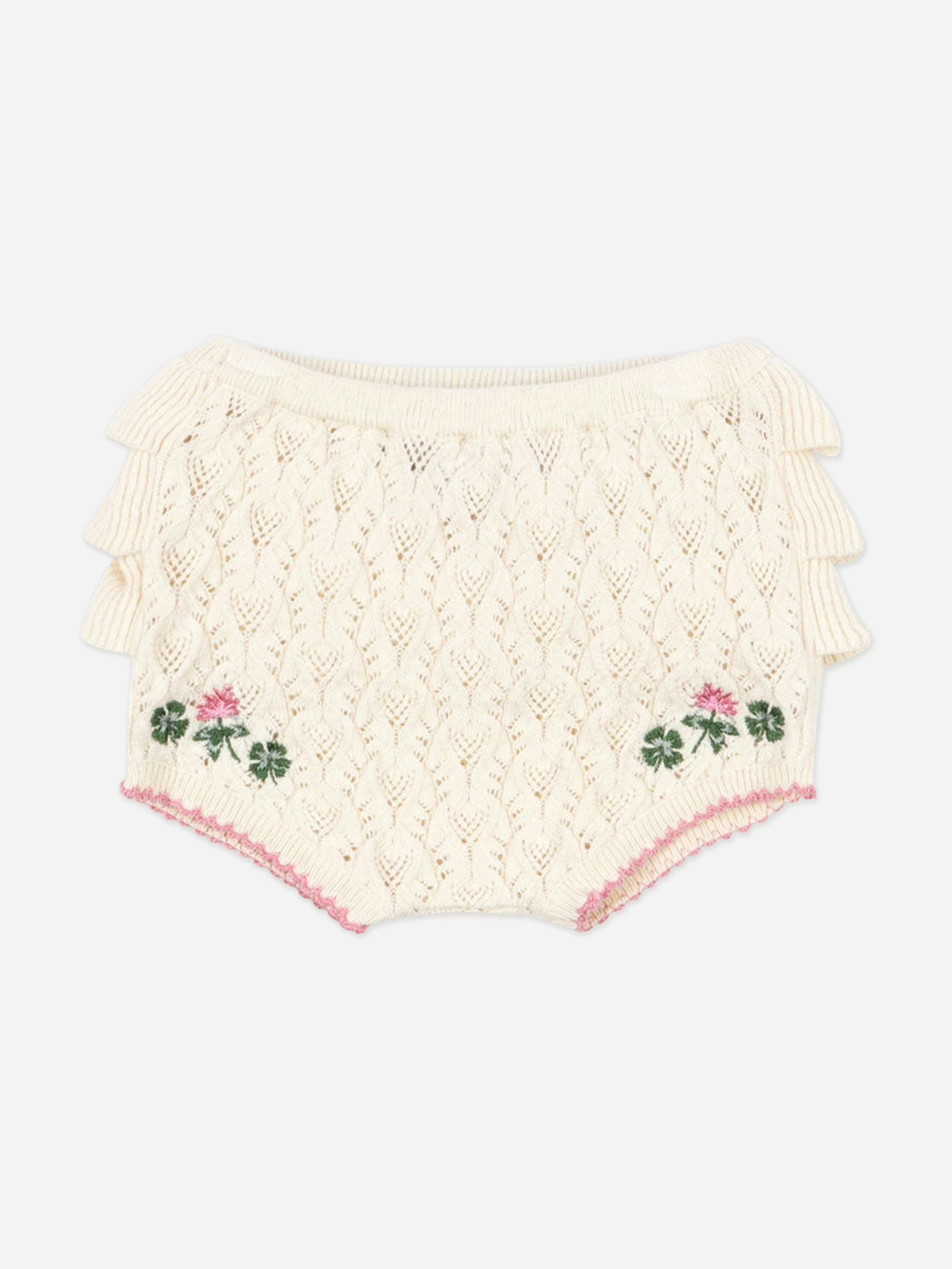 Konges Slojd Women's Ivory Konges Sløjd Baby Girls Rosier Shorts In - 3 Mths