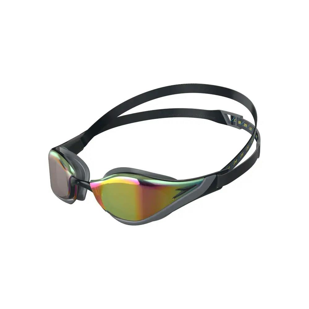 Speedo Black Fastskin Pure Focus Mirror Goggle - /Ruby