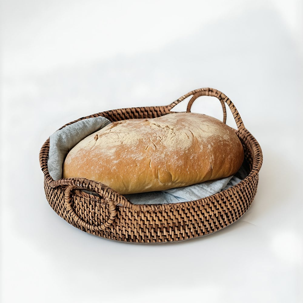 Rackhams Dark/Brown Rattan Fruit Basket