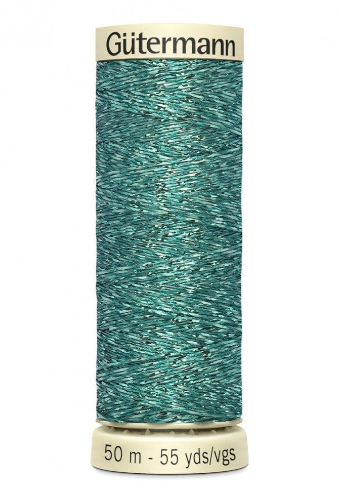 Gutermann Metallic Effect Thread 50M Polyamide, Polyester Thread Suitable For Dressmaking - 235 - 50 Metres