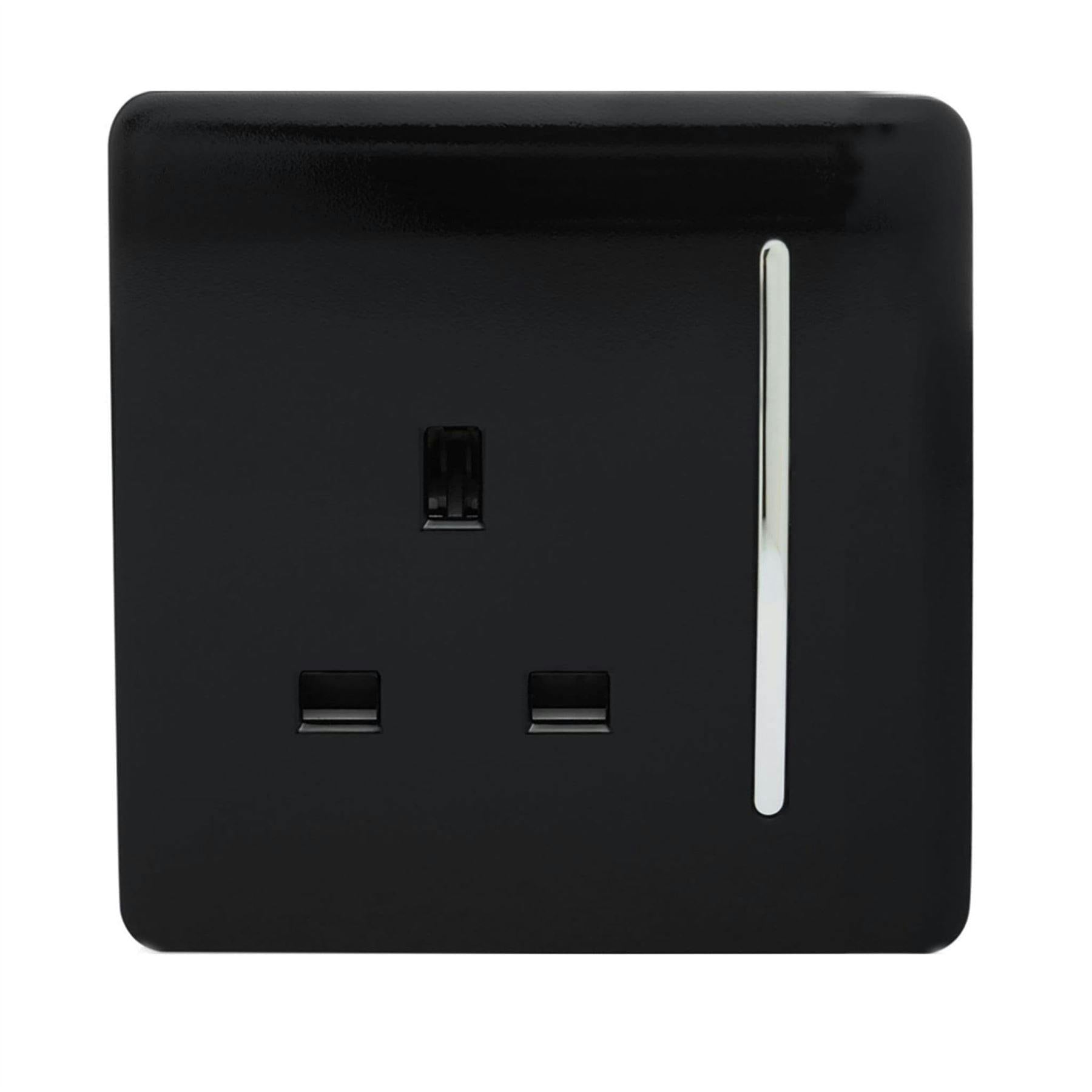 Trendi Switch 1 Gang 13Amp Piano Black Switched Plug Socket - Image 8