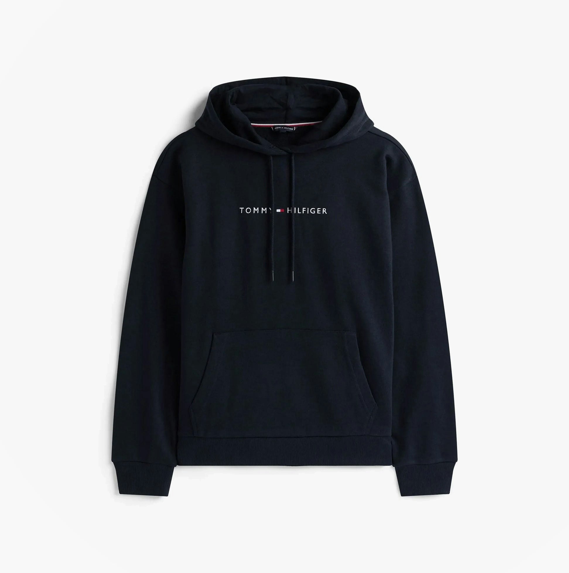 Tommy Hilfiger Th Original Logo Drawstring Lounge Hoodie Desert Sky - Small