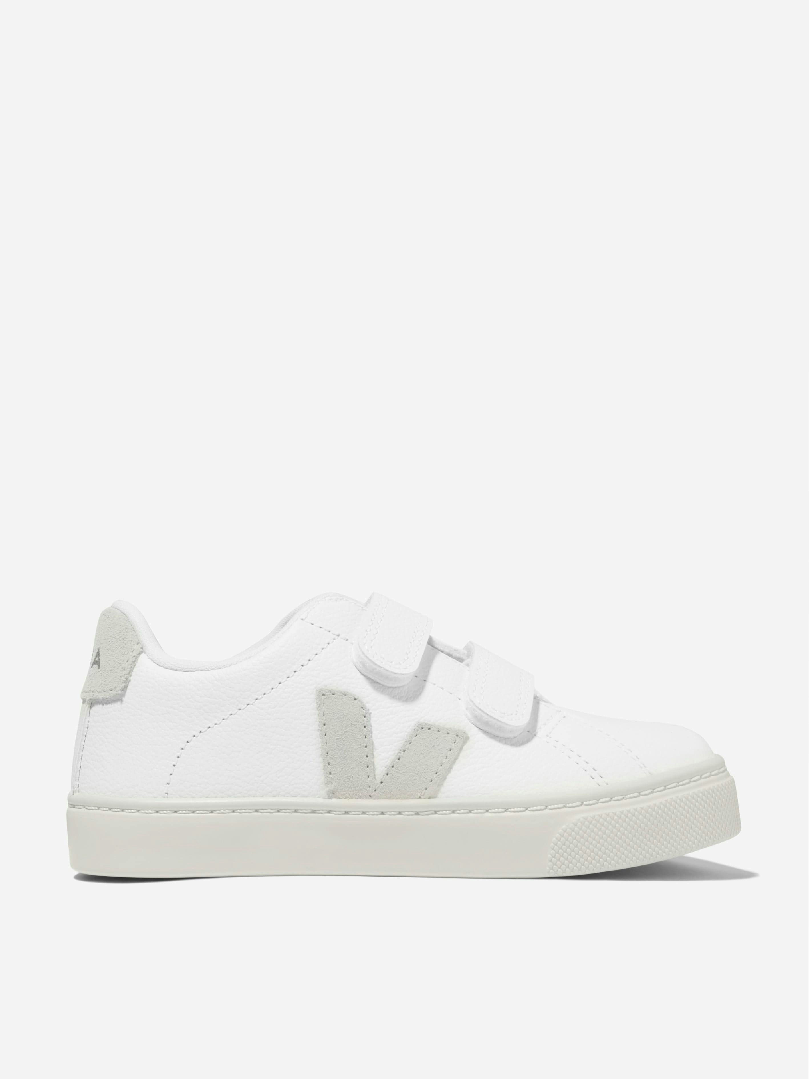 Veja Unisex Kids White Kids Chromefree Leather Esplar Trainers In - Eu 31 Uk 12.5