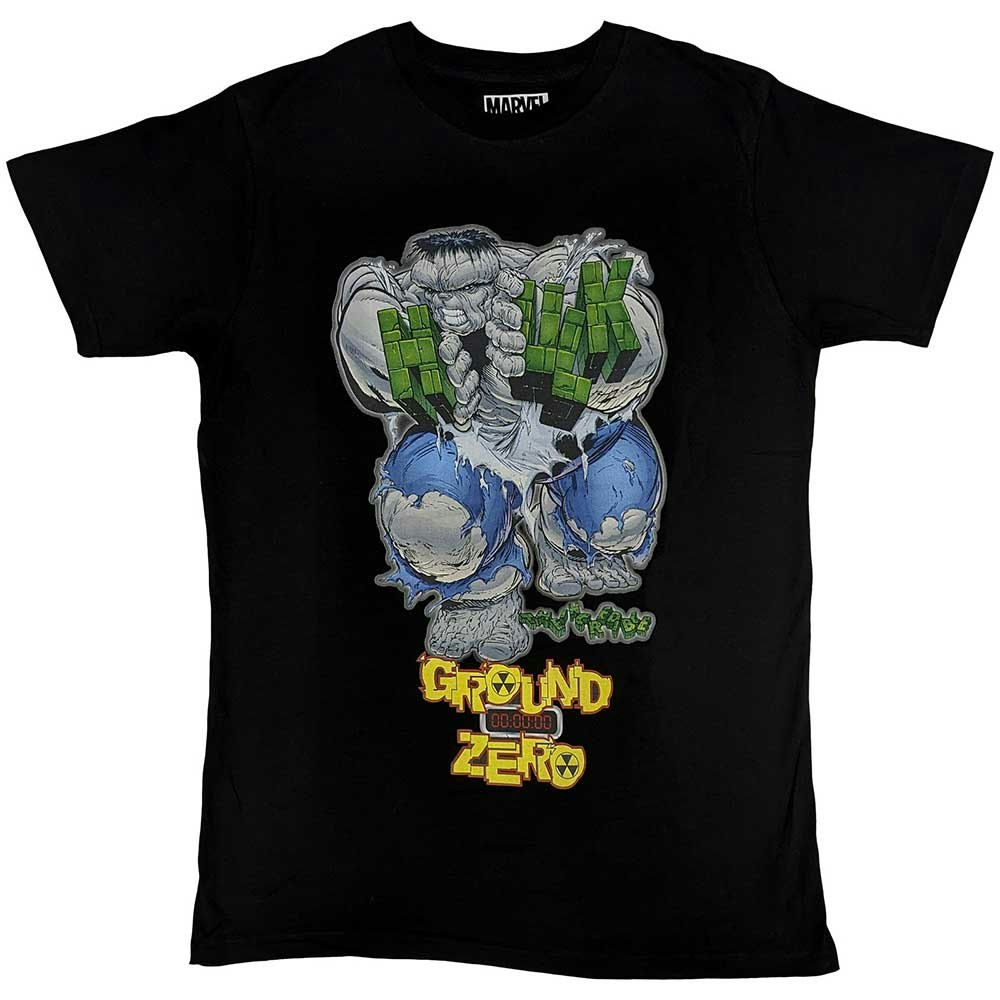 Paradiso Clothing Unisex Black Marvel Hulk Ground Zero Marvel T Shirt - M