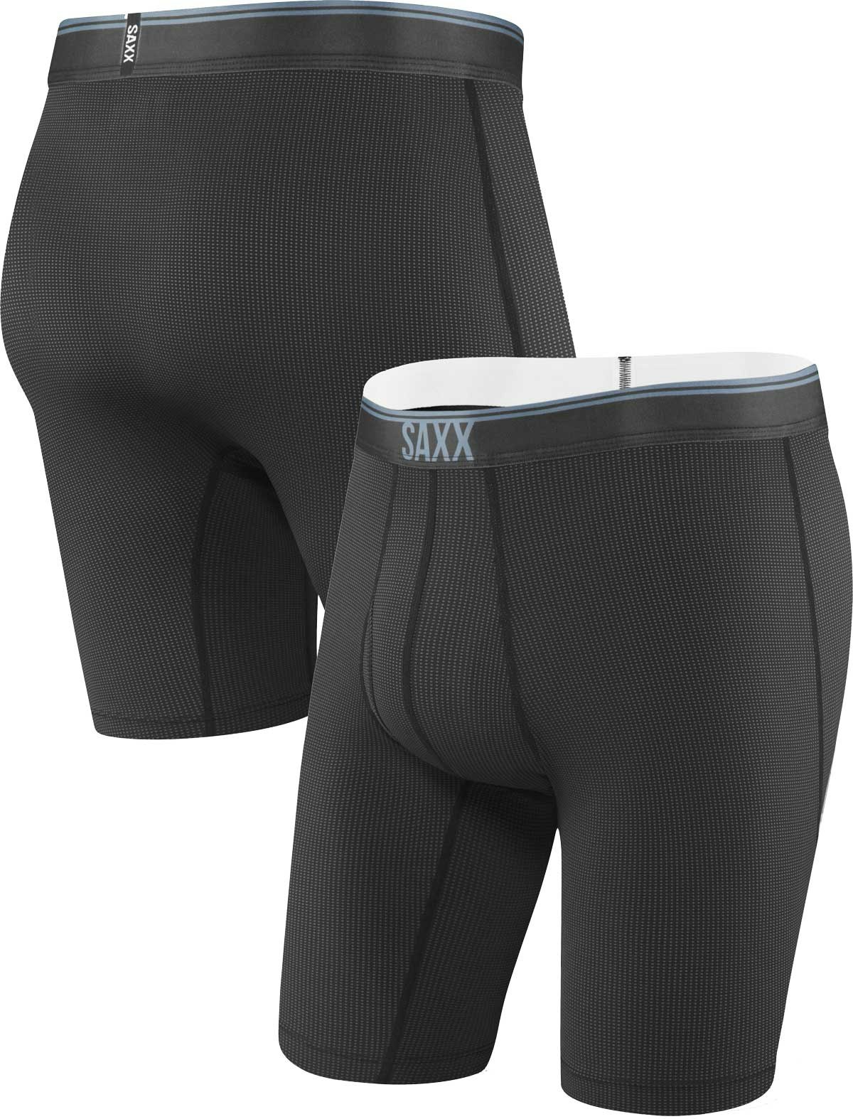 Saxx Men's Black 8" Quest Boxer Briefs {Saxx-Ll70f} - XX-Large