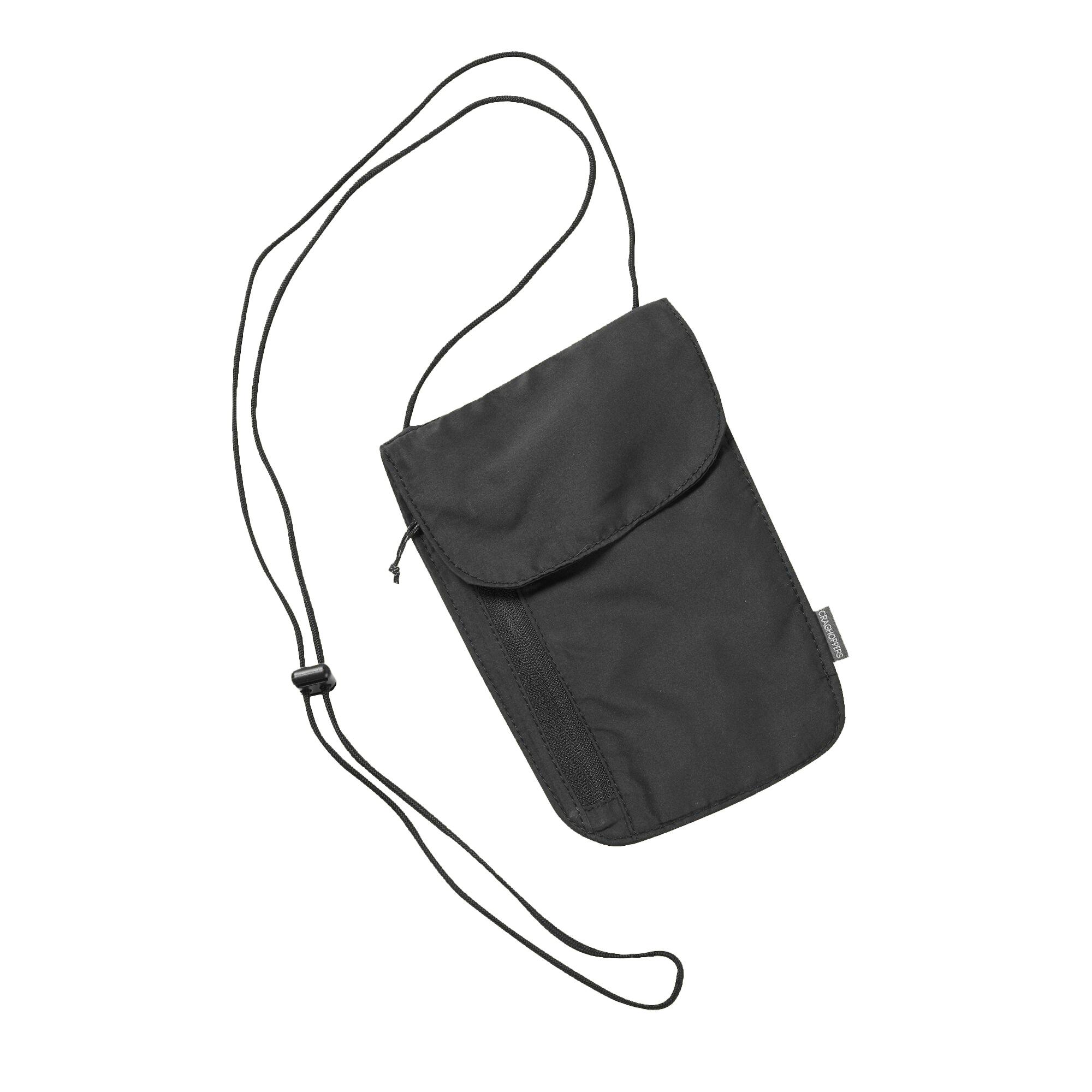 Craghoppers Black Recycled Polyester Neck Pouch - One Size