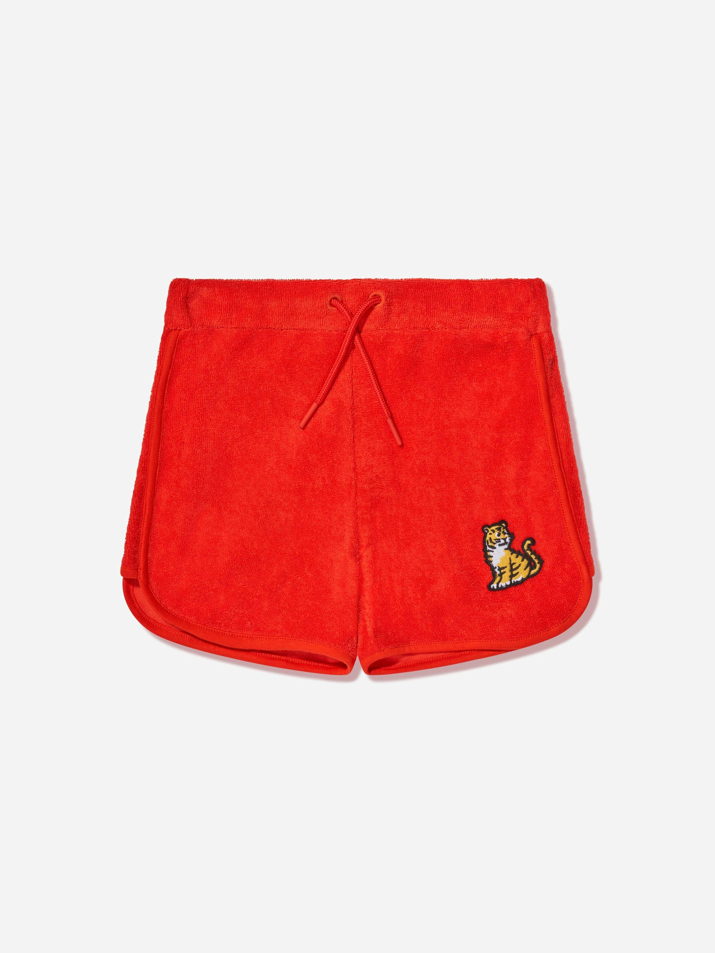 Kenzo Kids Boys Red Kenzo Kotora Shorts In - 10 Yrs