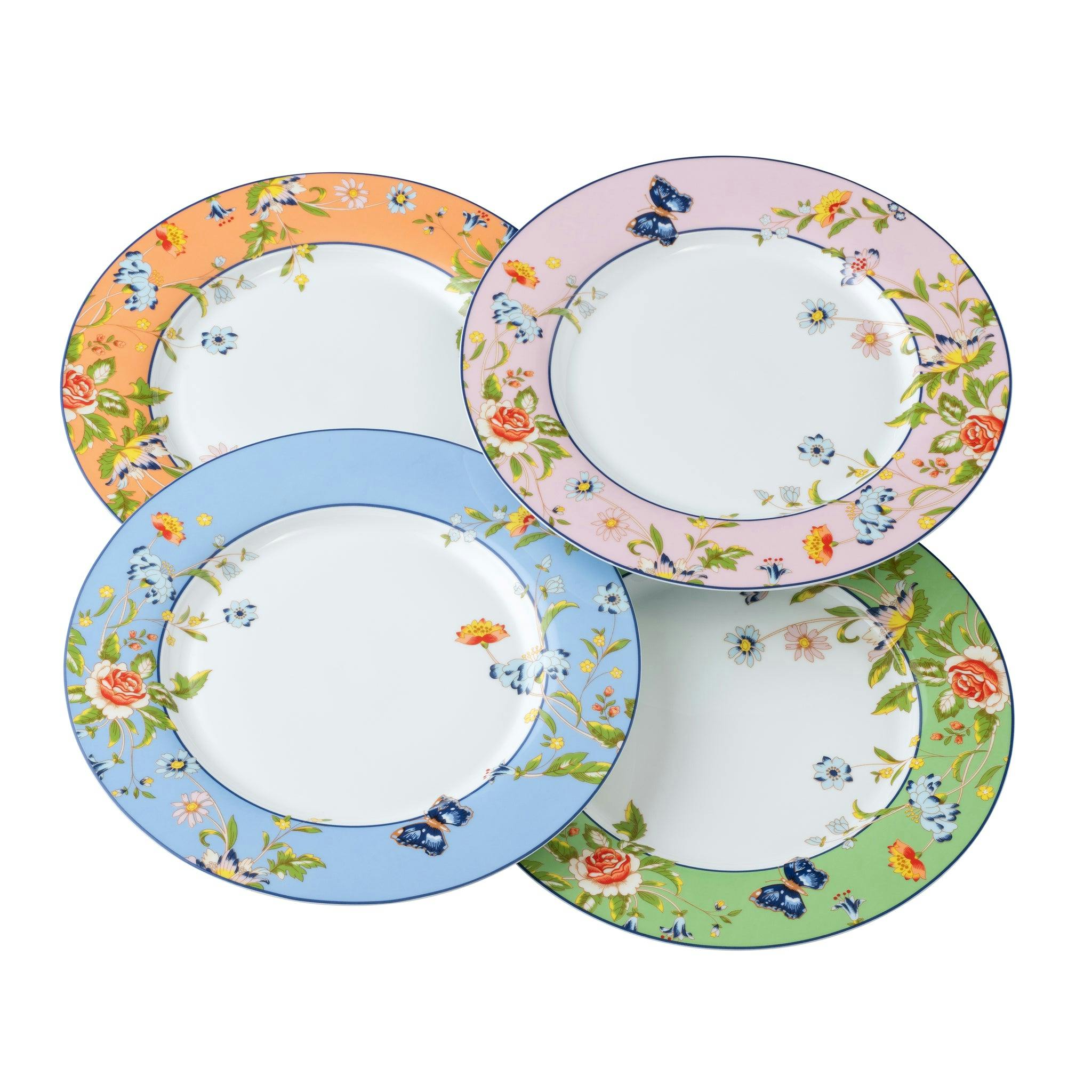Rackhams Aynsley Cottage Garden Dinner Plates Set Of 4
