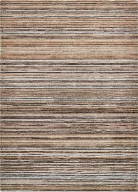 The Rugs Beige Hand Made Striped Design Rug - 160X230 Cm