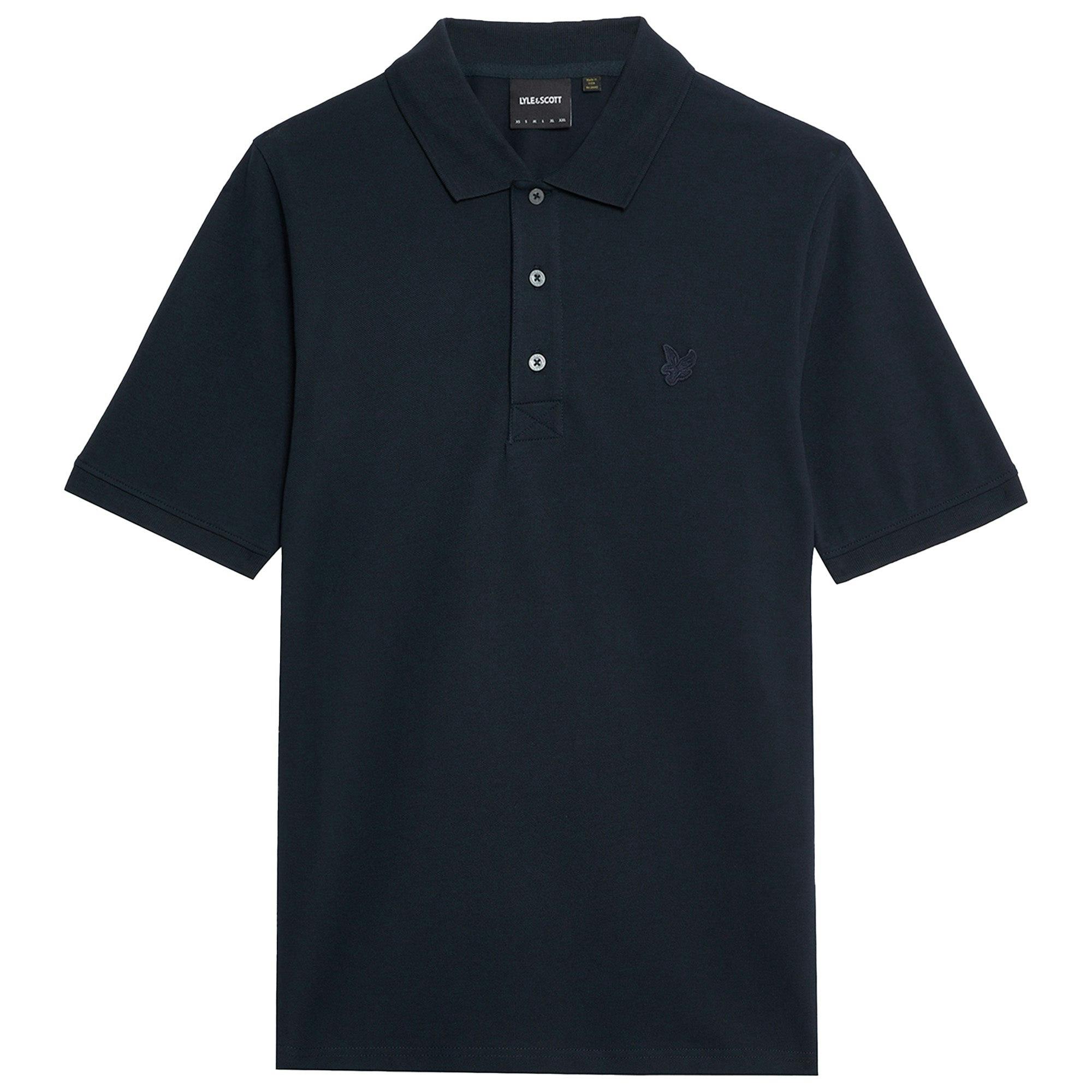 Lyle & Scott Dark Tonal Superfine Polo Shirt - Navy - Medium