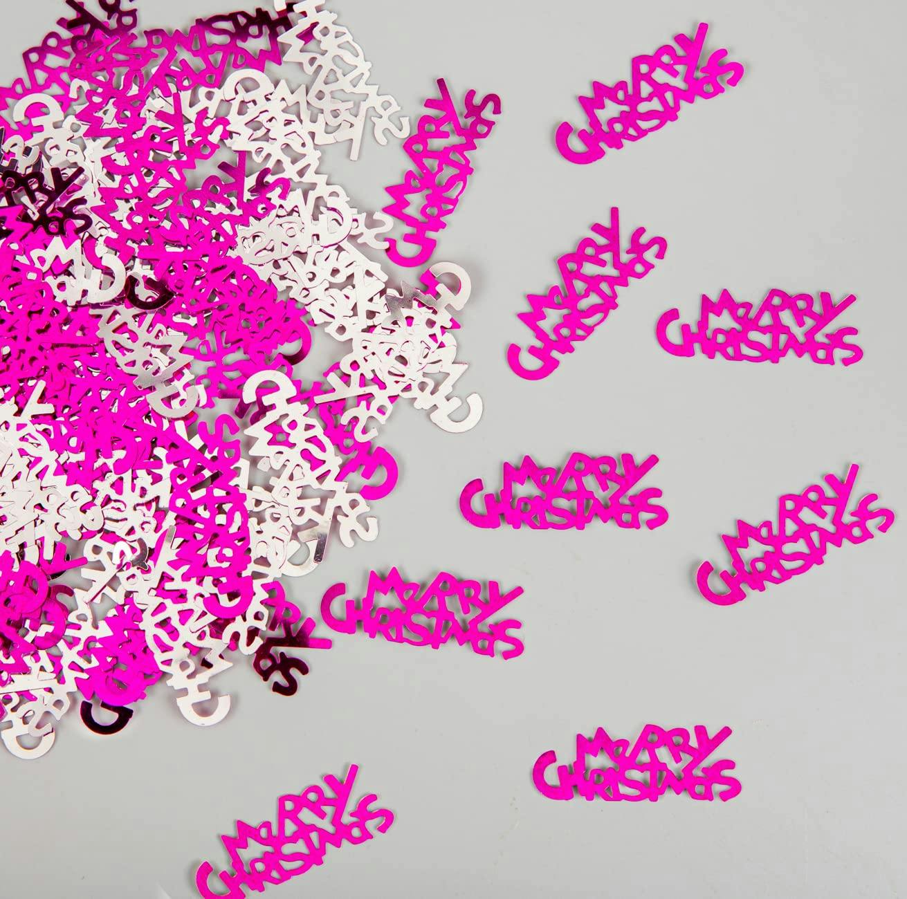 B&Q - Merry Christmas Confetti Pink 14G Table Scatter Birthday Party Decorations - Image 2