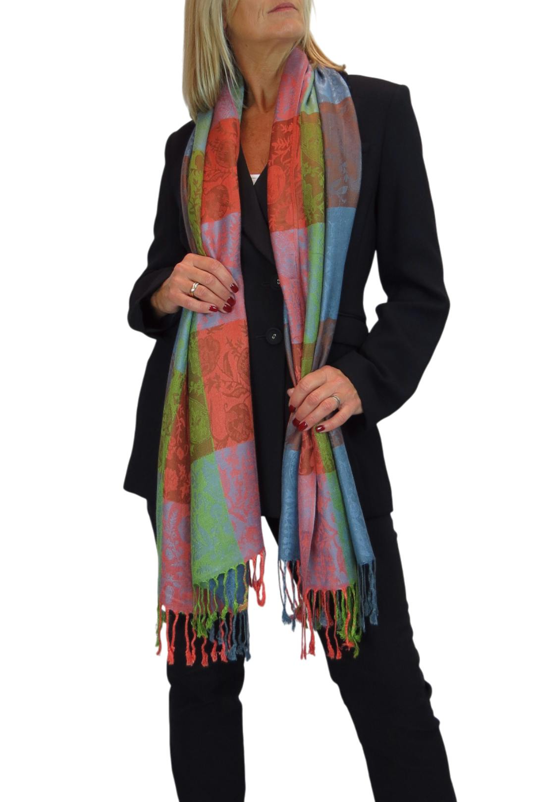 Paulo Due Paisley Design Pashmina-Style Scarf - Multi