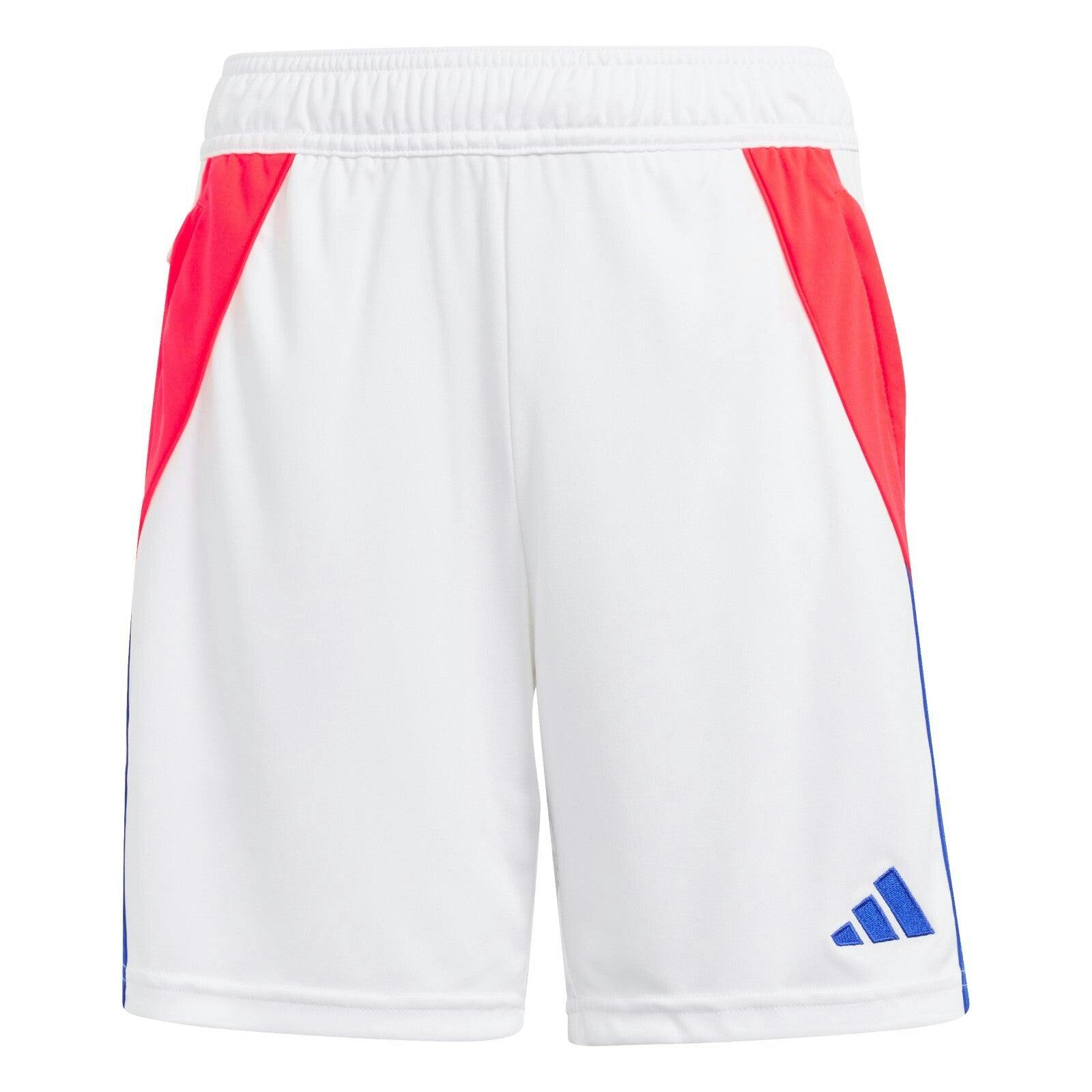 Adidas Boys White / Girls Tiro 24 Training Shorts Junior Zip Pockets Je1999 - 116 5-6 Years