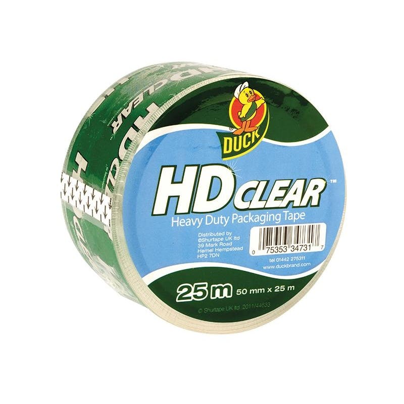 Rackhams Duck Tape Packaging Heavy-Duty 50Mm X 25M Clear - Multi Colour - One Size - Multi Colour