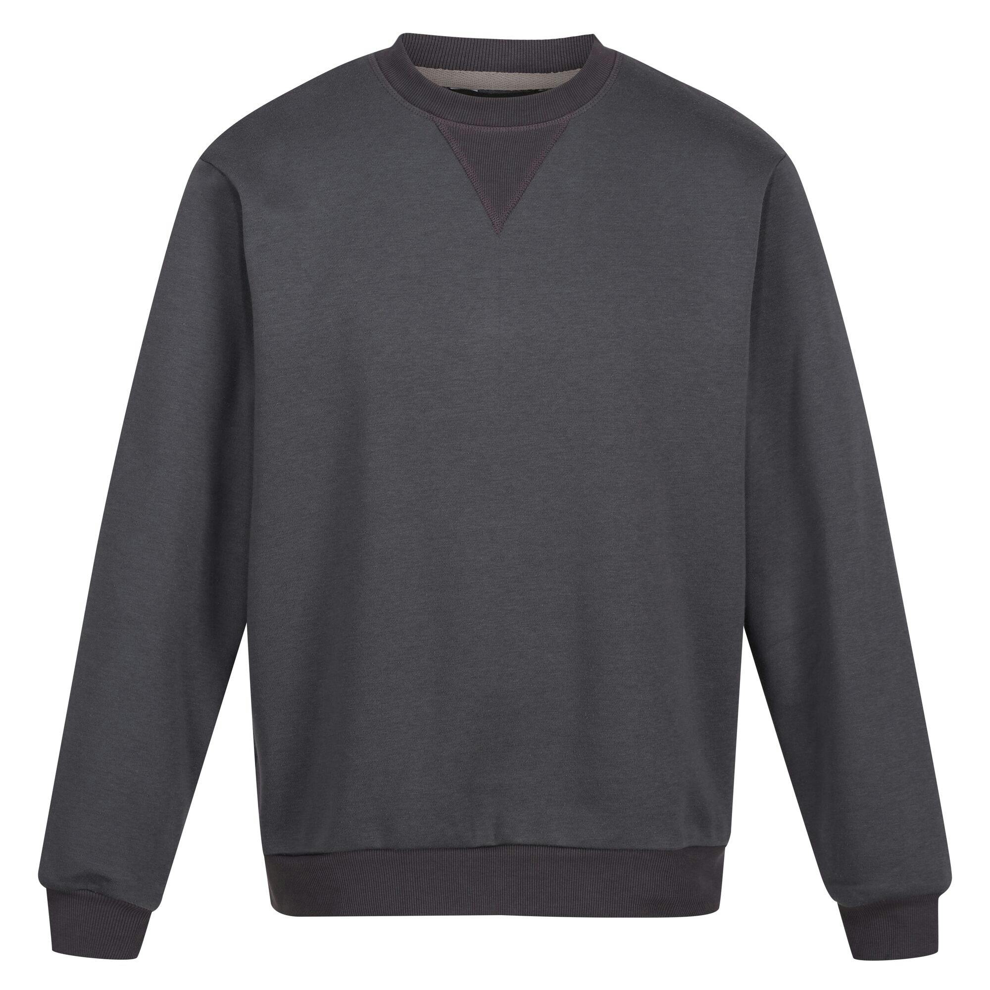Regatta Men's Grey Professional Crew Neck Sweatshirt - Seal - Seal - Xxl - 65% Polyester/35% Cotton