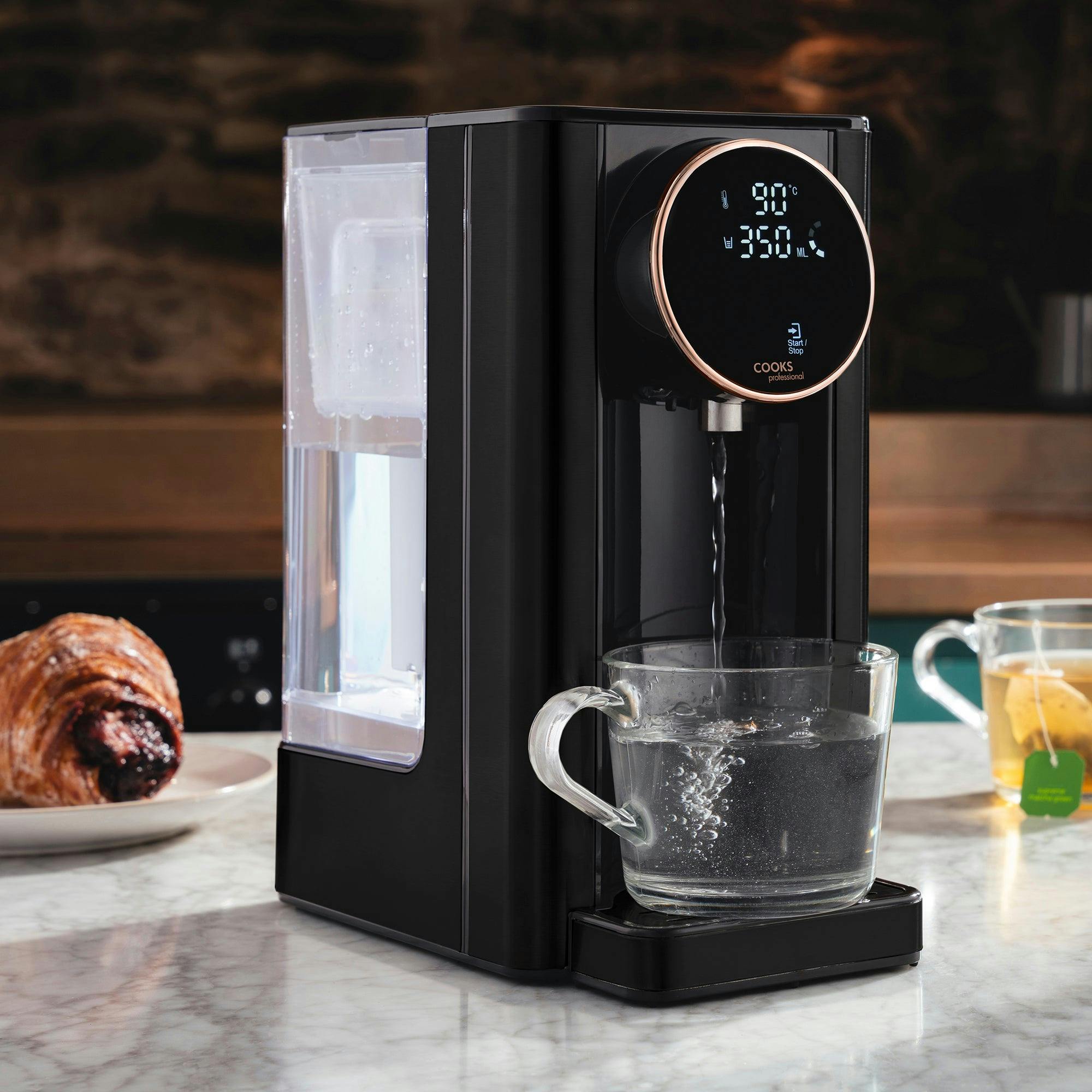 Cooks Professional 2.7L Digital Hot Water Dispenser | Black And Rose Gold - Image 3