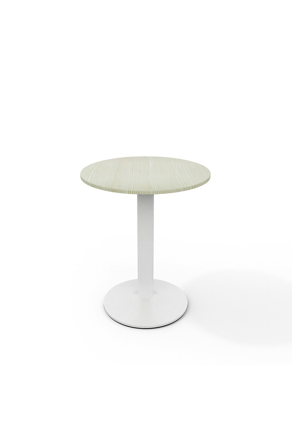 Rackhams White Round Wooden Top Coffee Table With Metal Base